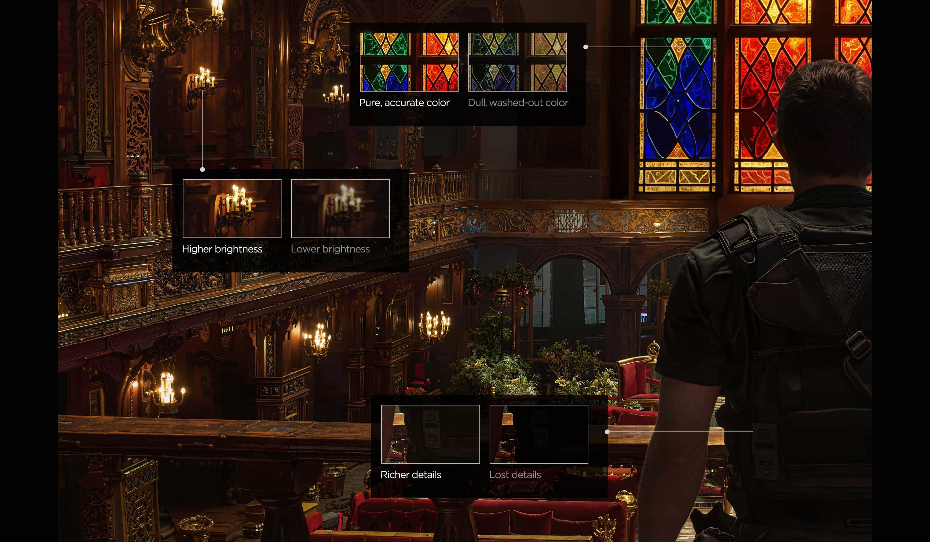 La technologie LED SQD-Mini offre une qualité d'image de jeu inédite.