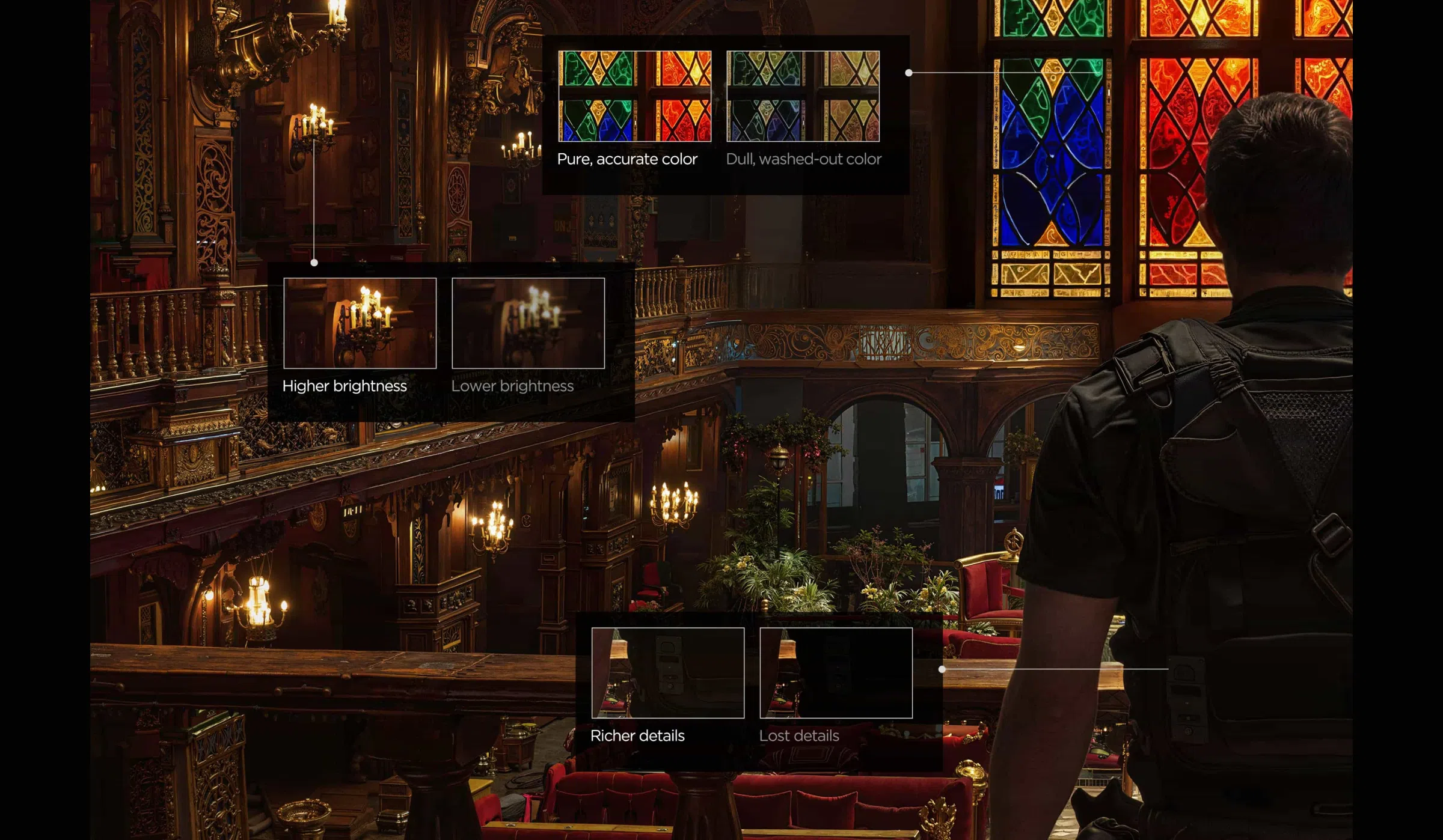 La technologie LED SQD-Mini offre une qualité d'image de jeu inédite.