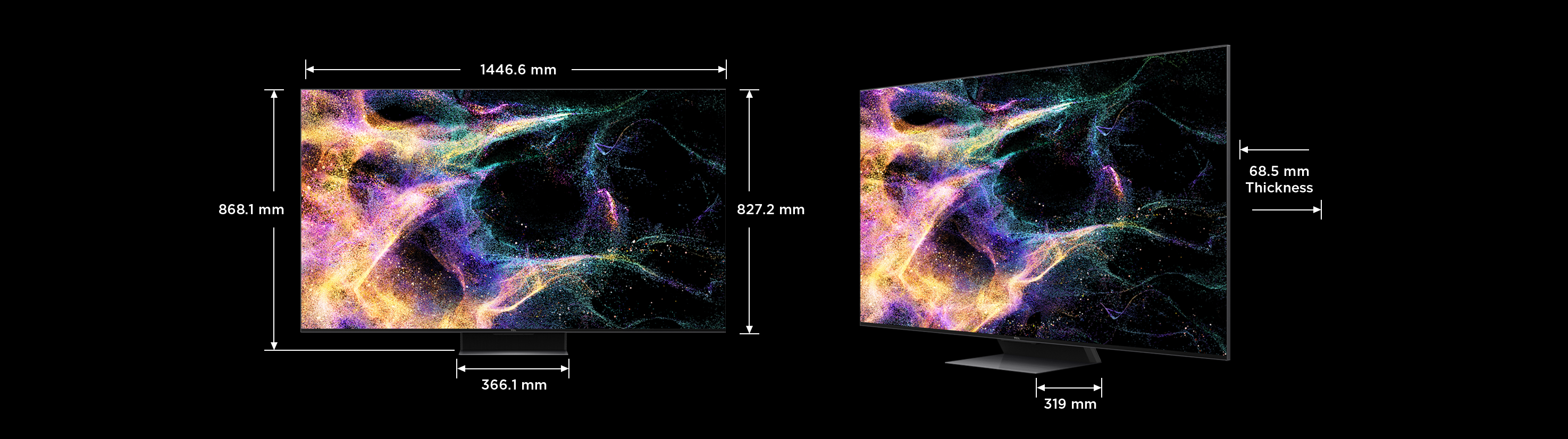 TCL C845 Mini LED TV 65''size