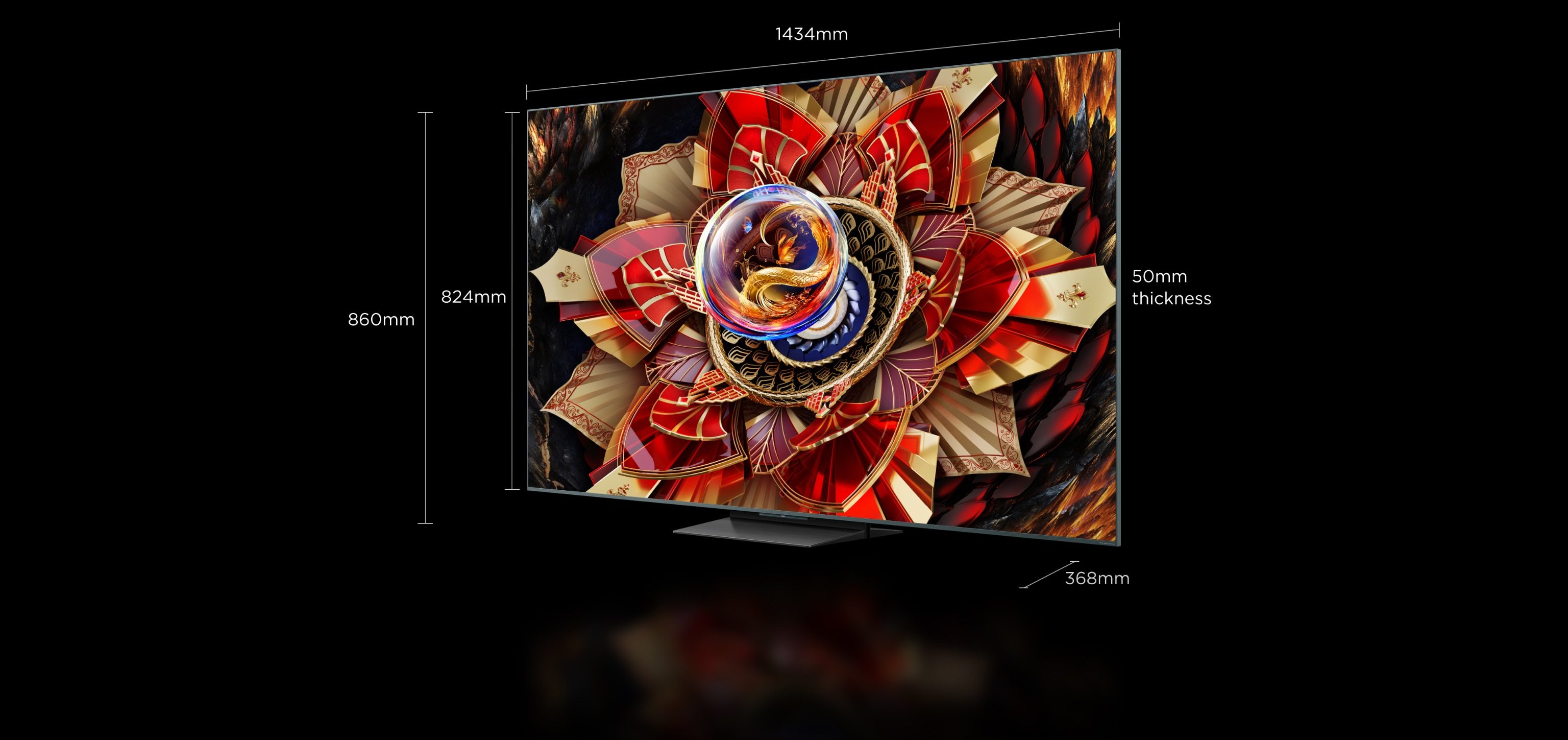 TCLTV C7K Premium QD-MiniLED TV Screen Size