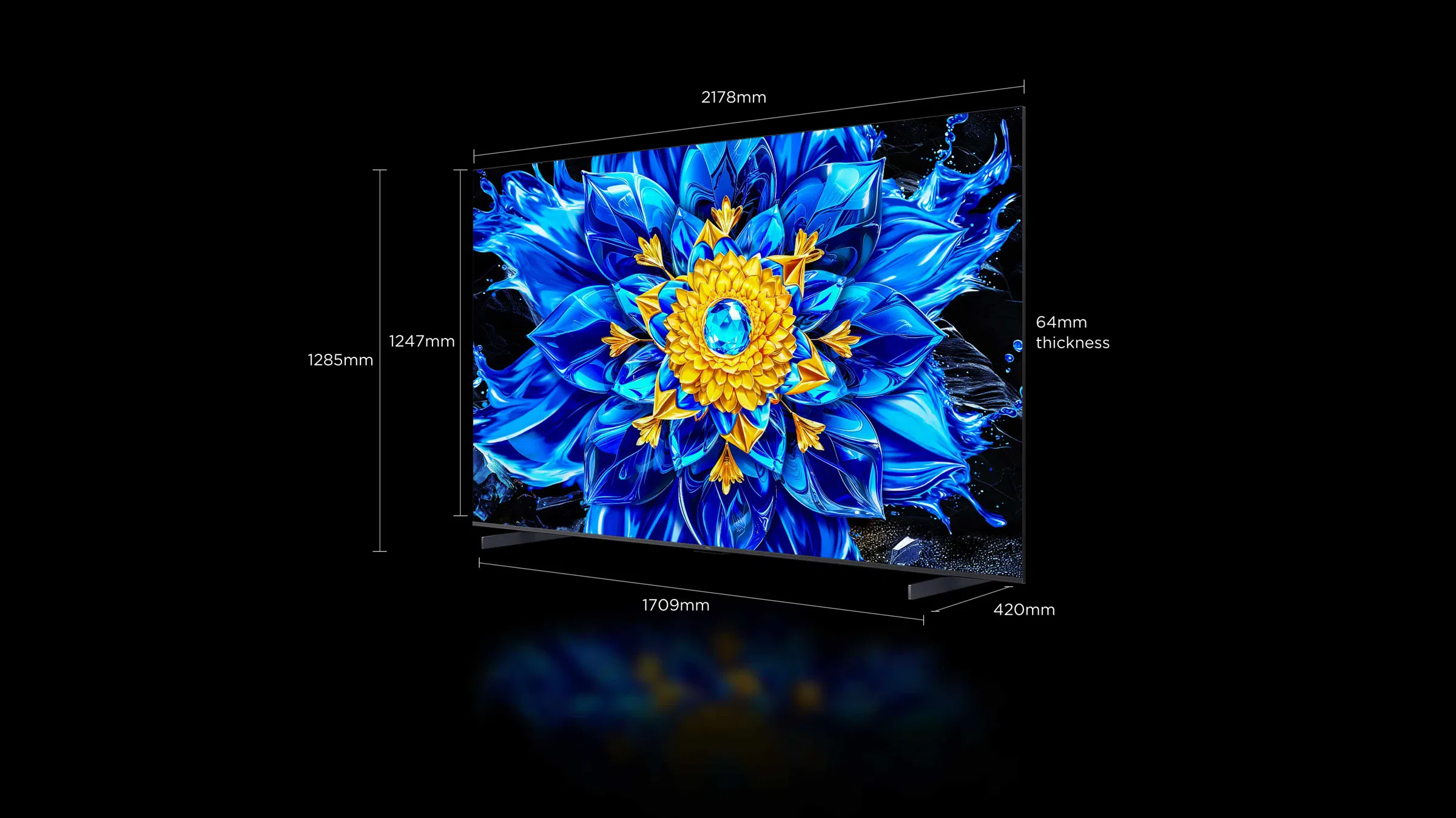 TCLTV C7K Premium QD-MiniLED TV Screen Size