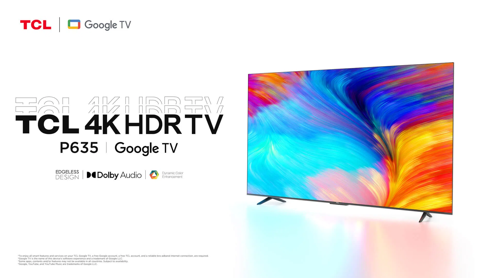 TCL 58 Inch 4K HDR Google TV 58P635