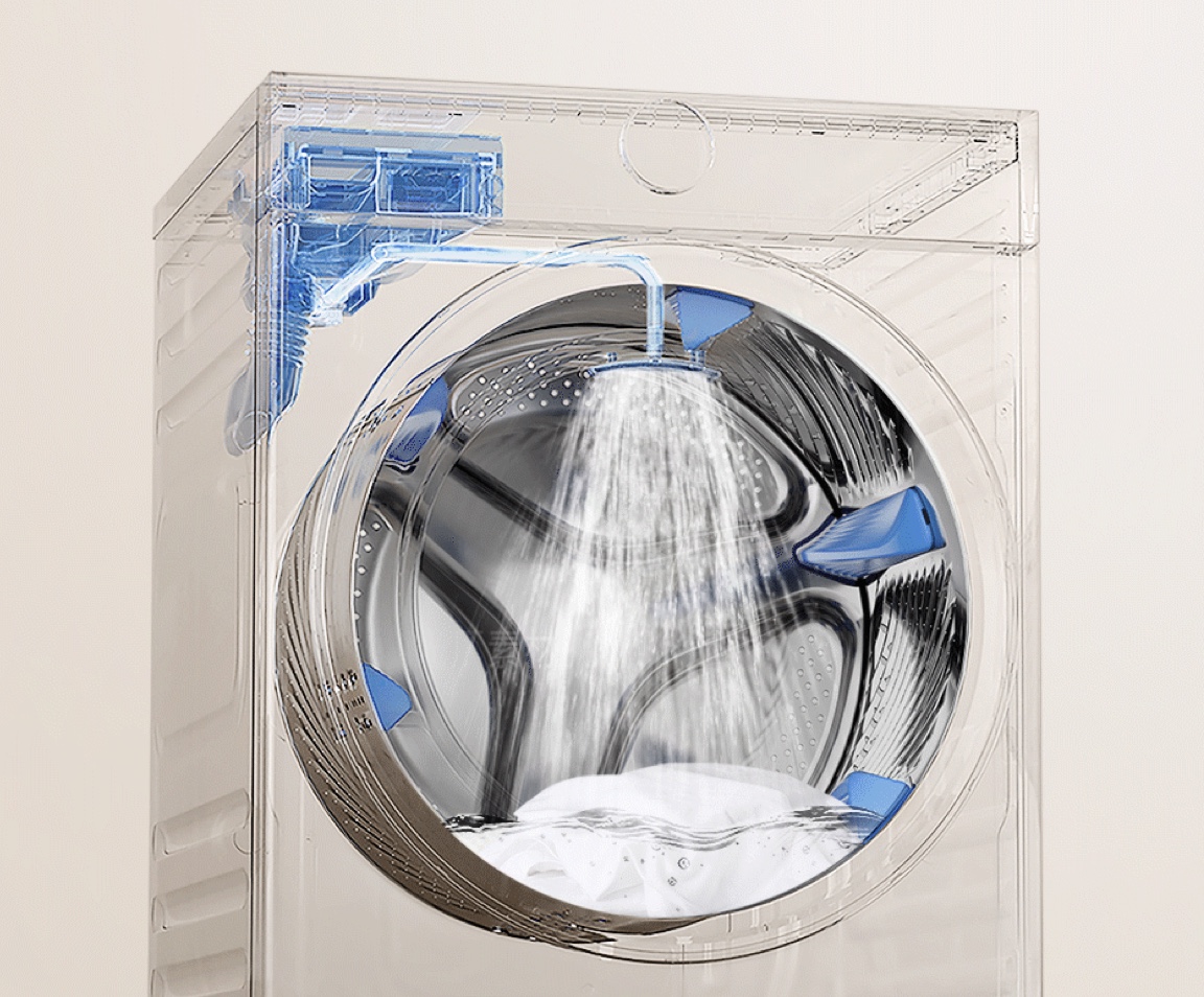 With the jetBubble system ensures clothes are cleaned more thoroughly 