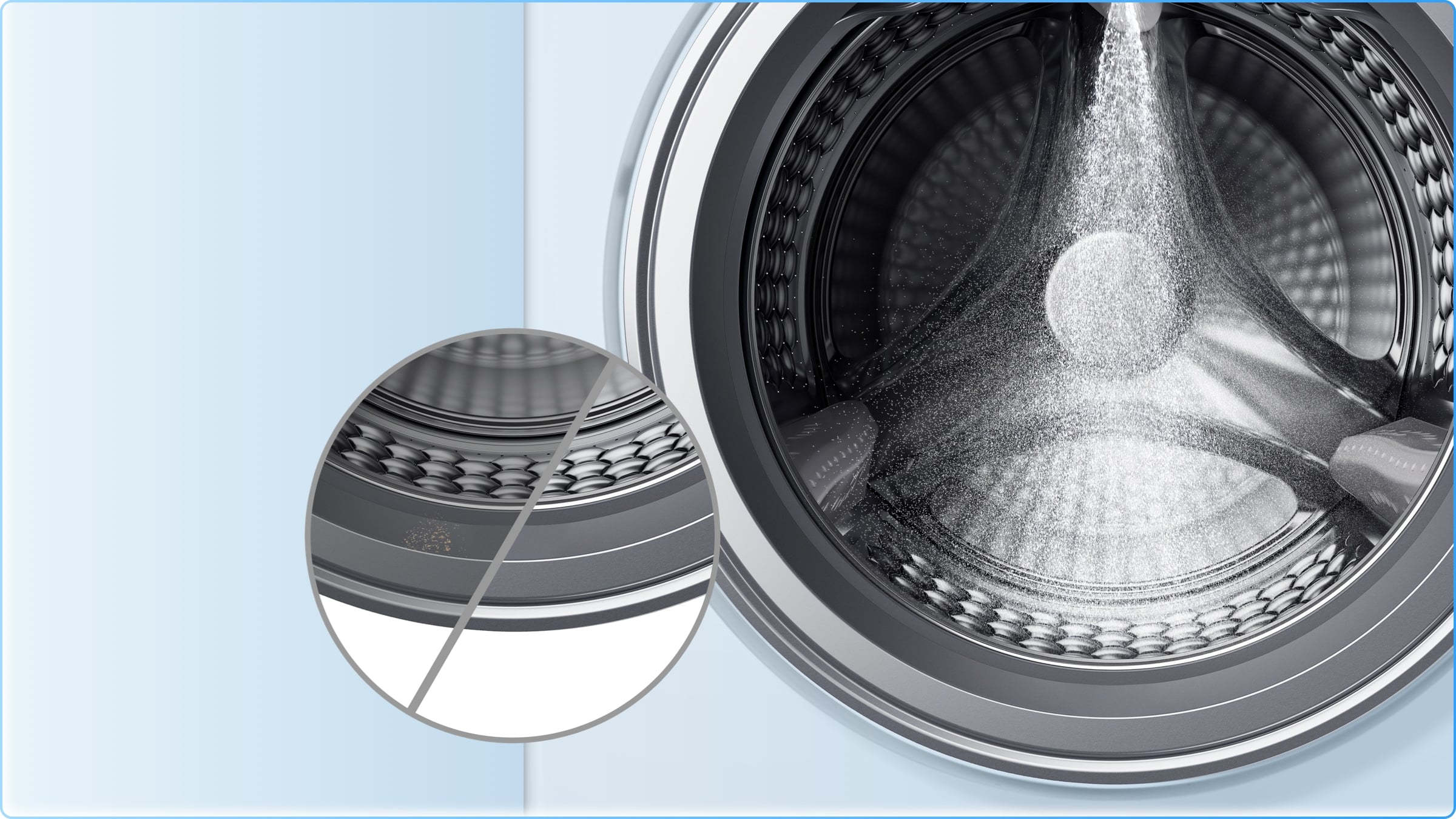 TCL S360 Spray Clean Enusre a Spotless Washing Enviroment