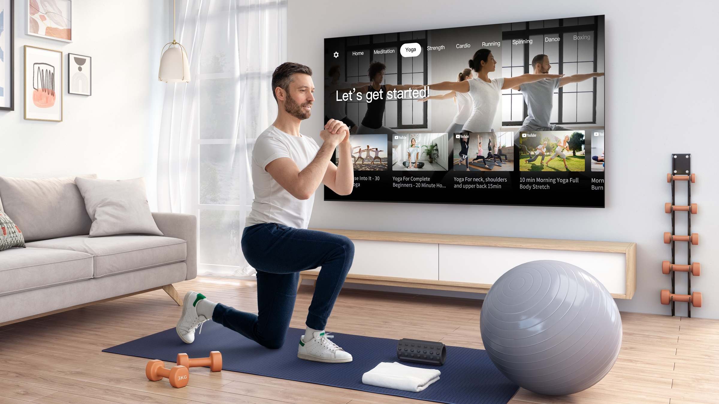 TCL C645 QLED TV AR Fitness