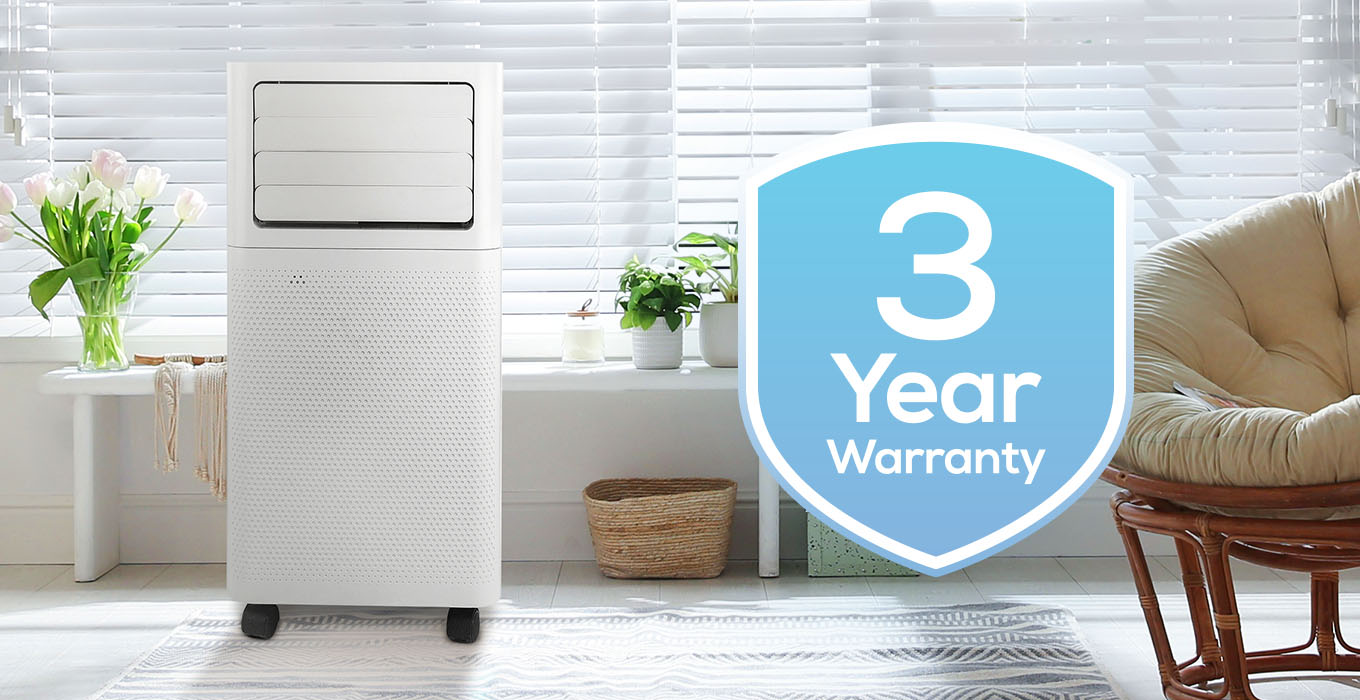 3 year warranty on TCL portable air conditioners