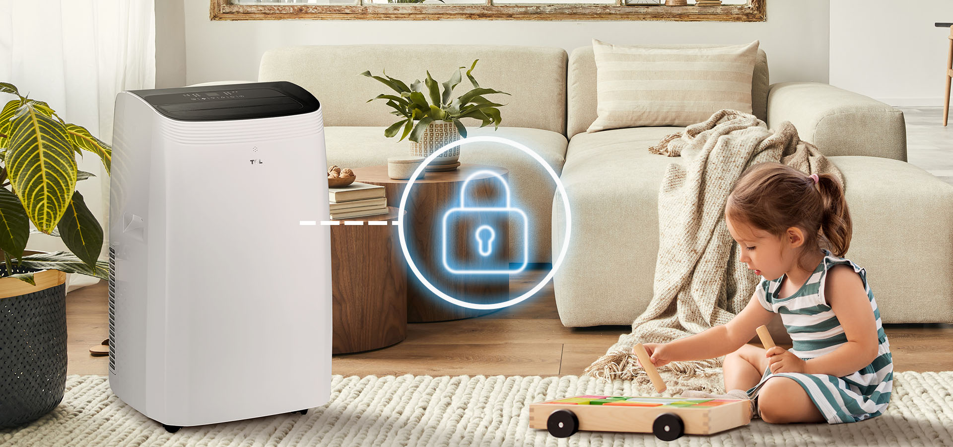 portable air conditioner with child lock from TCL Australia