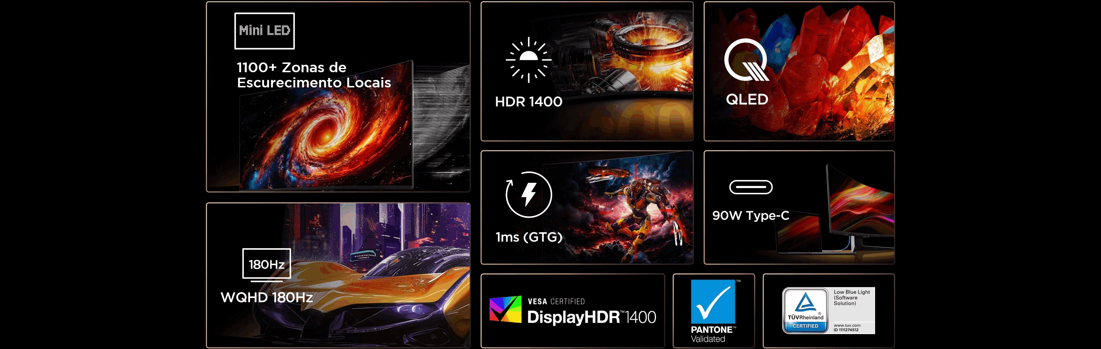 TCL 34R83Q HDR Professional Monitor Features