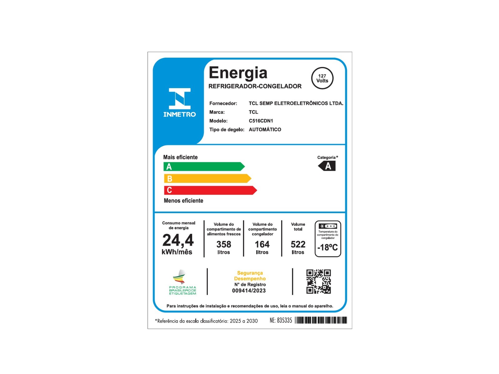 Refrigrator-C516 Geladeira Multidoor C516CDN1 | TCL Brazil / Português