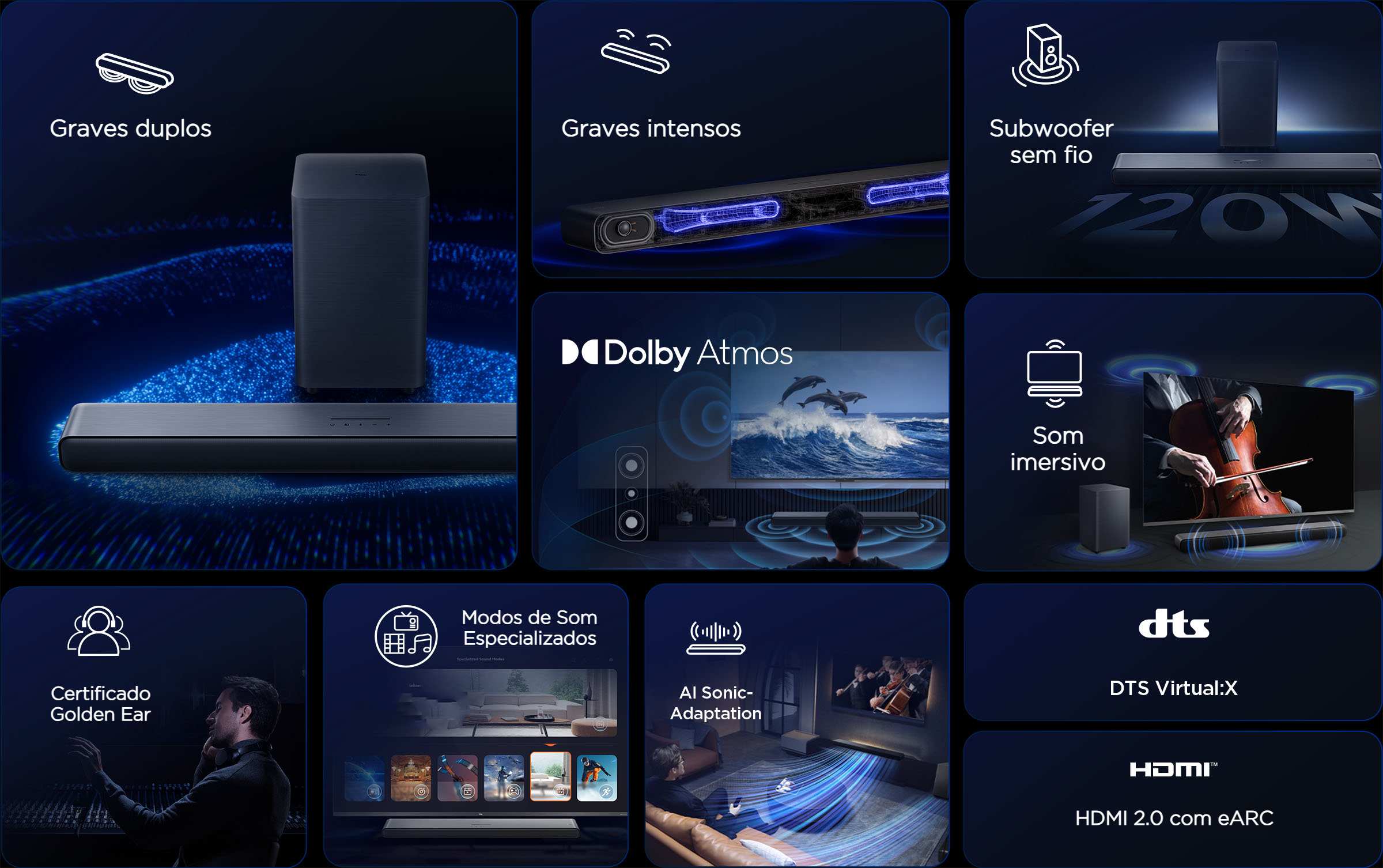 TCL Soundbar S55H 2.1ch Pro Feature