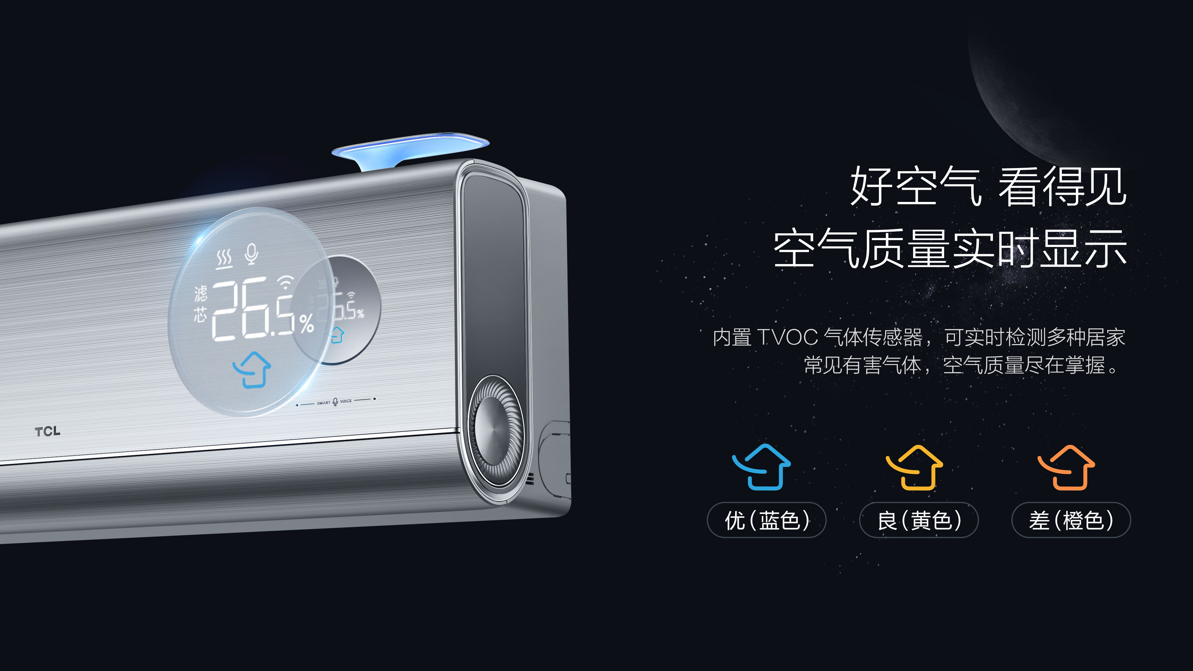 TCL新风小蓝翼挂机P7空气监测