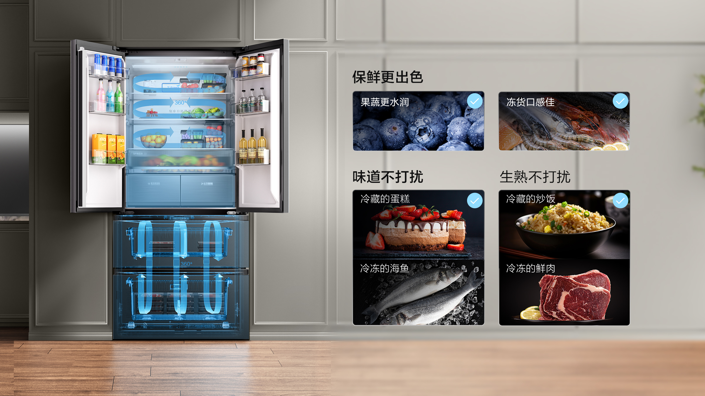 了解法式四门冰箱