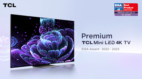 TCL získava štyri prestížne ocenenia EISA 2022-2023 vrátane ocenenia Premium Mini LED TV