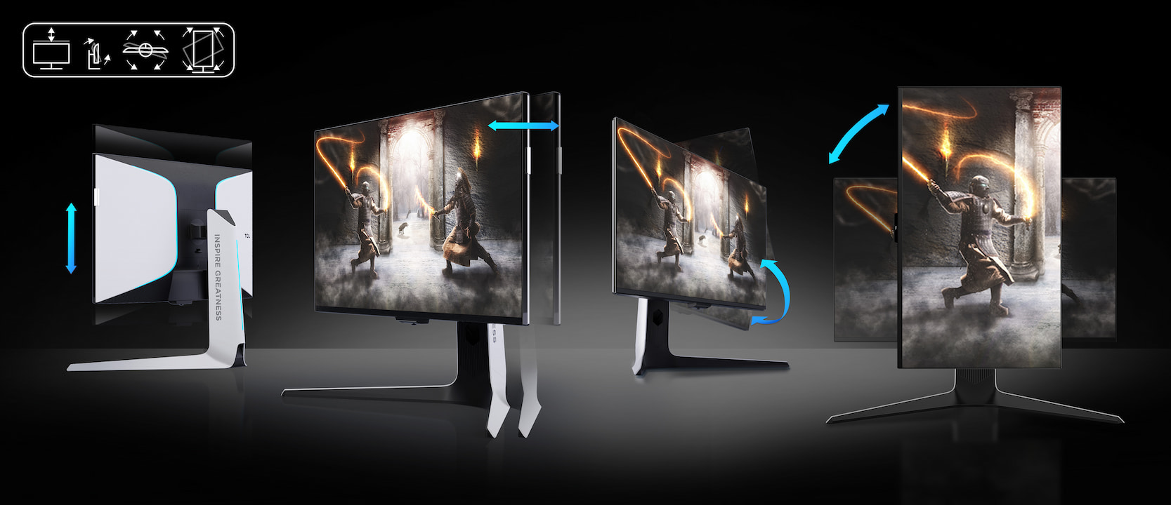 Monitor 27R83U 4D rotating design