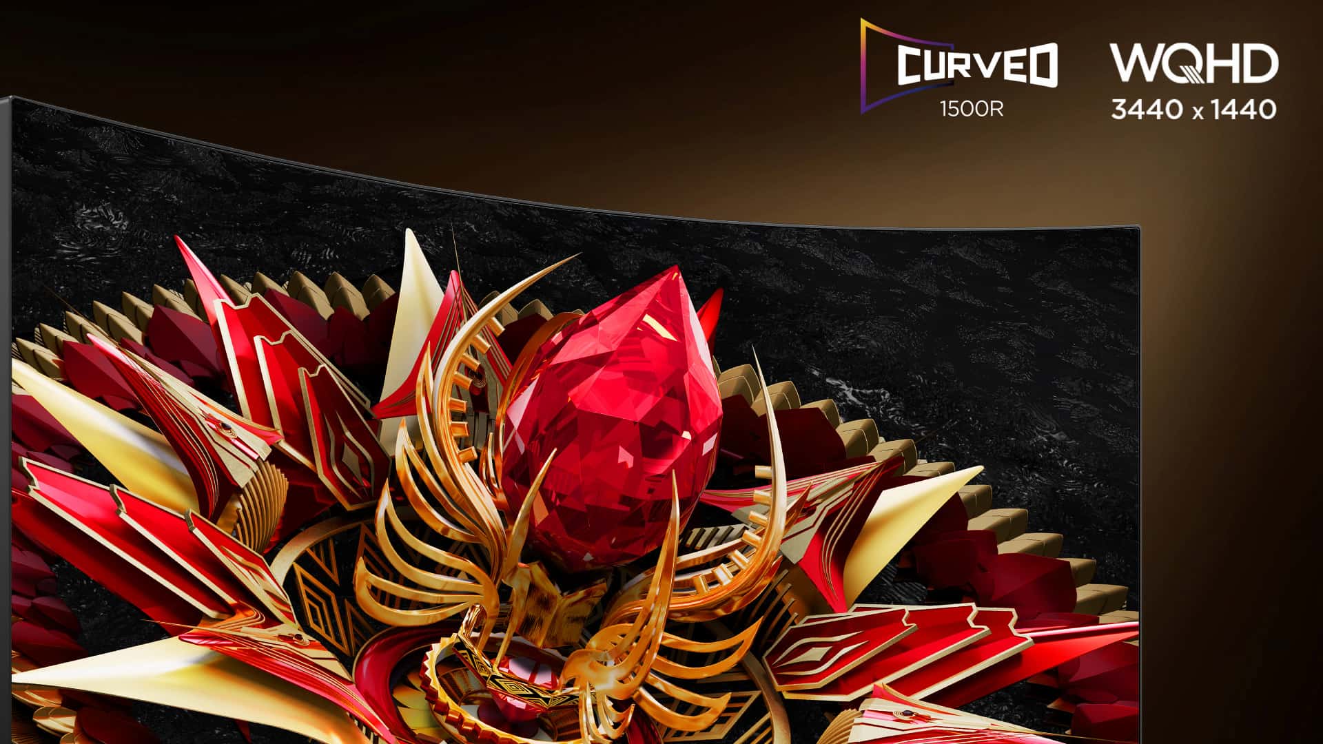 34r83q Ultra WQHD resolution with 1500R curvature