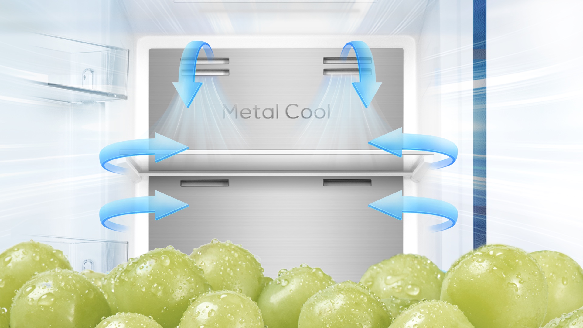Multi-level homogenous cold air distribution for optimal food preservation