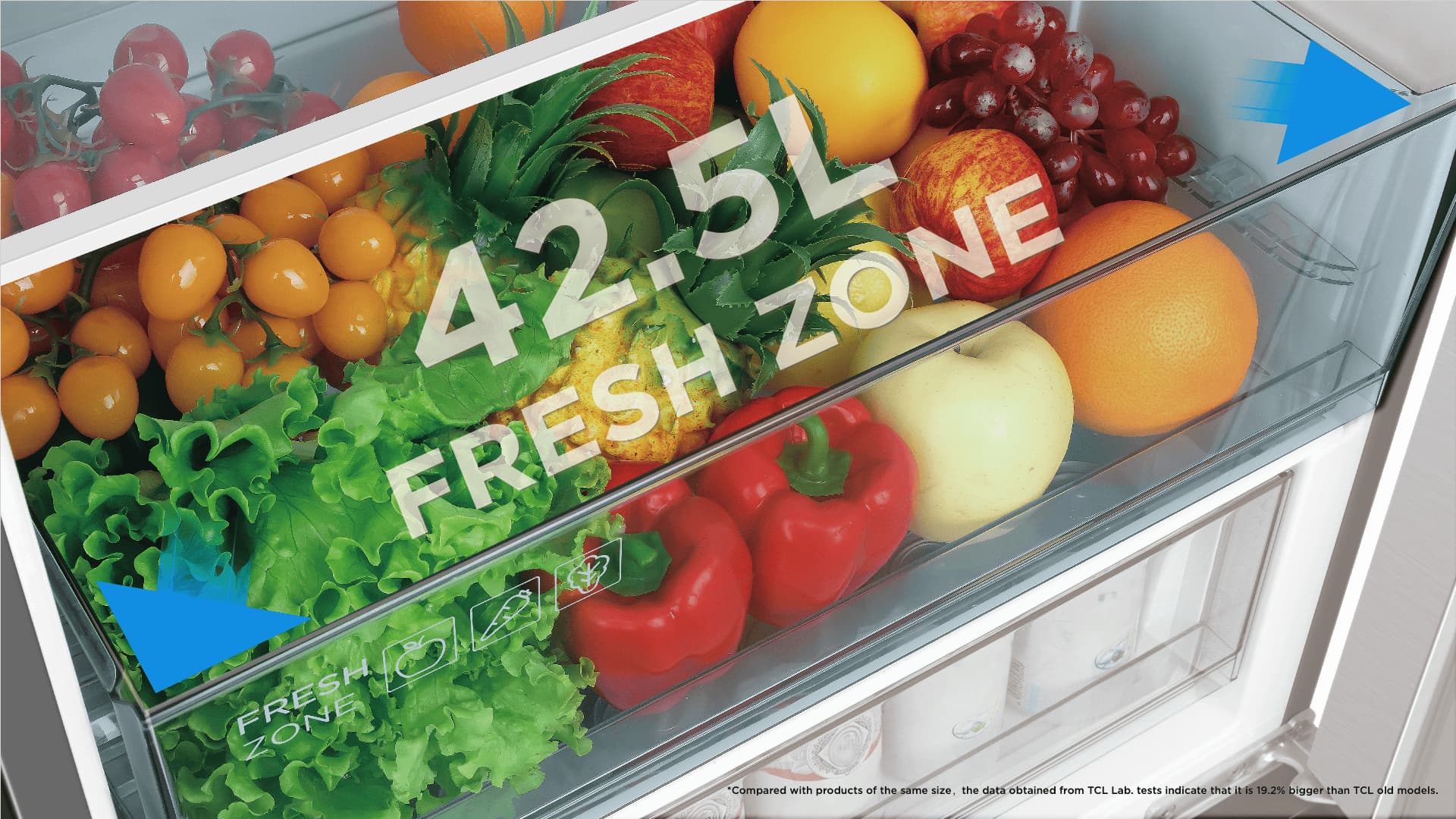 TCL fridge is ideal for larger items, more convenient