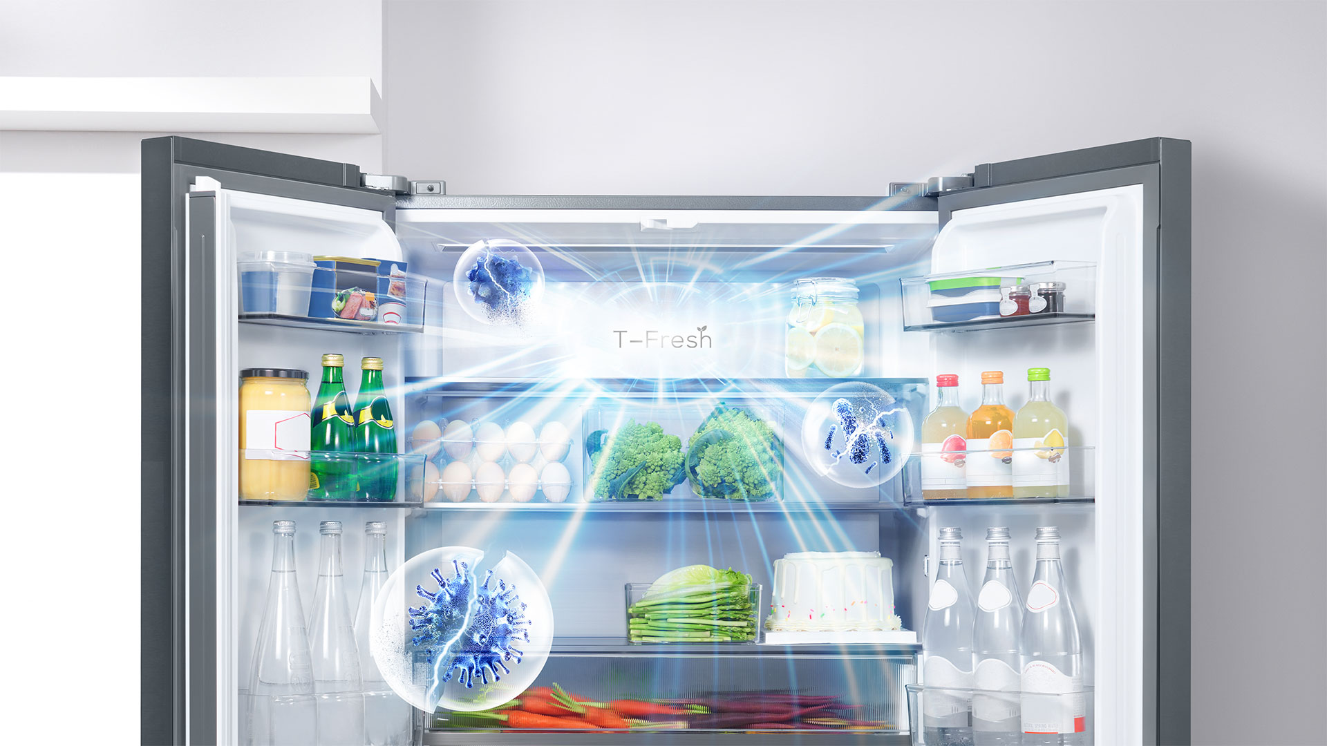 TCL RC456CXE0  Refrigerator 99.99%* Sterlization