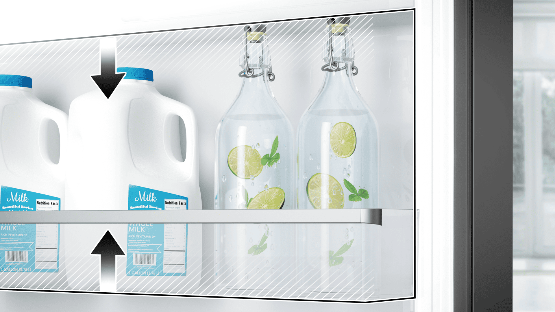 LETOU - ��Ͷ fridge has large-capacity door bottle frame