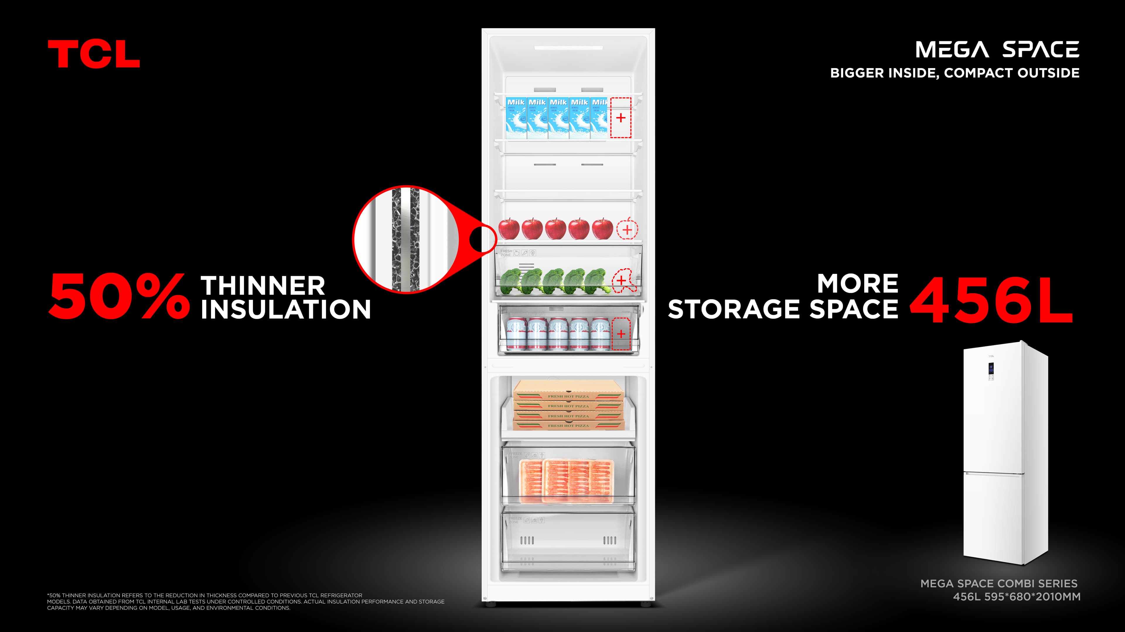 Preserve more freshness with TCL's innovative fridge
