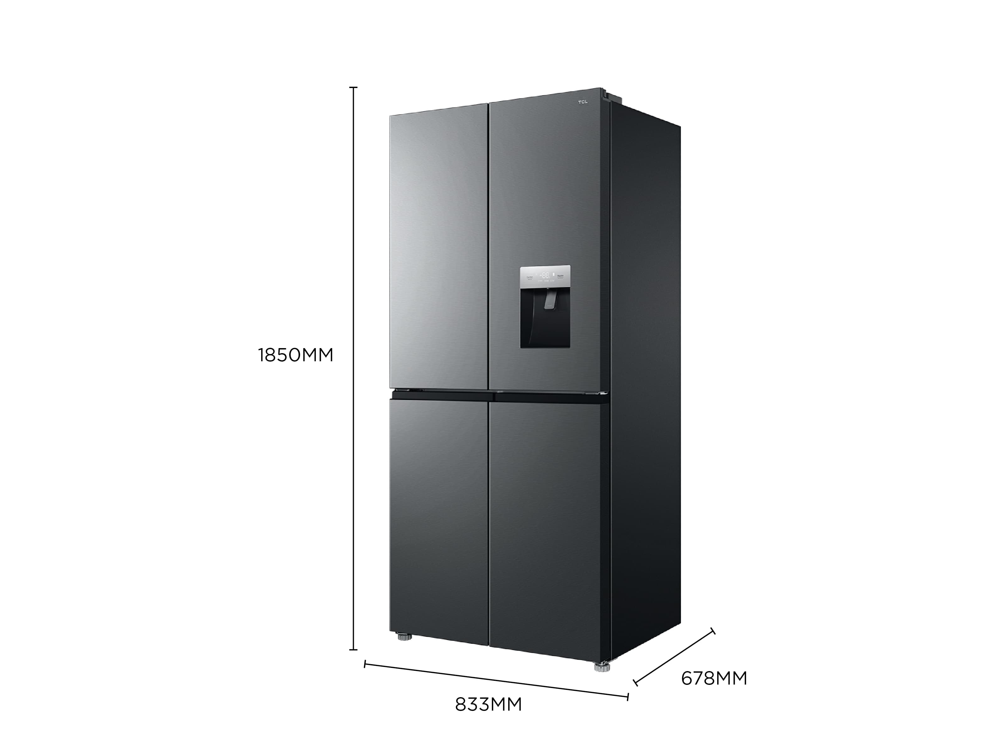 TCL fridge's dimension