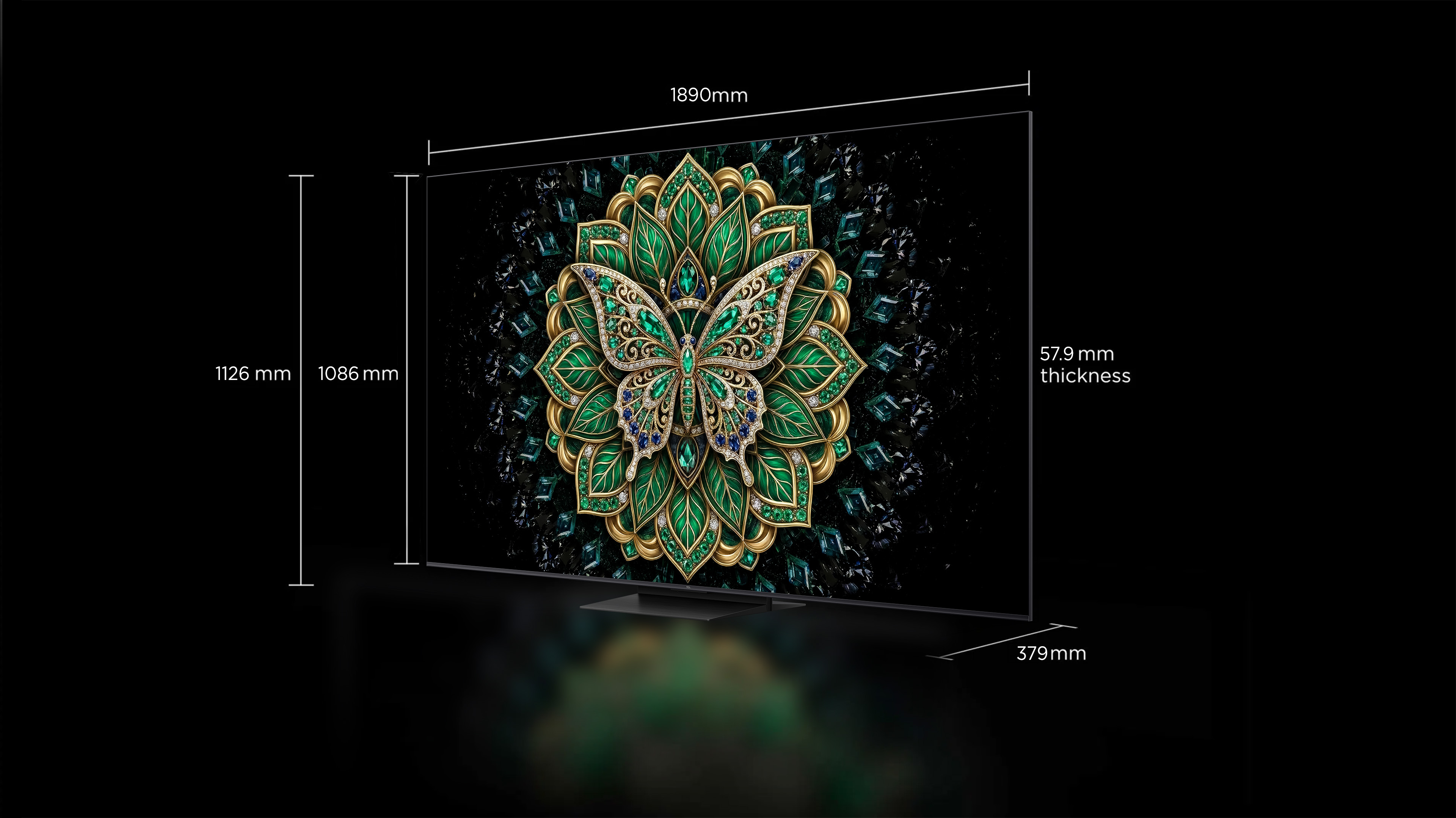 TCL 85 inch C6K TV screen size 