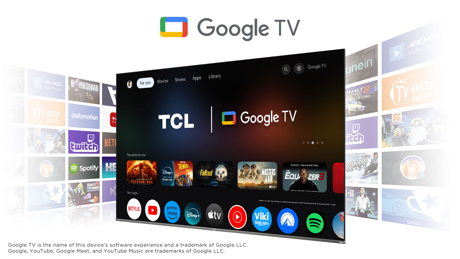 TCL El entretenimiento que te encanta, con la ayuda de Google.