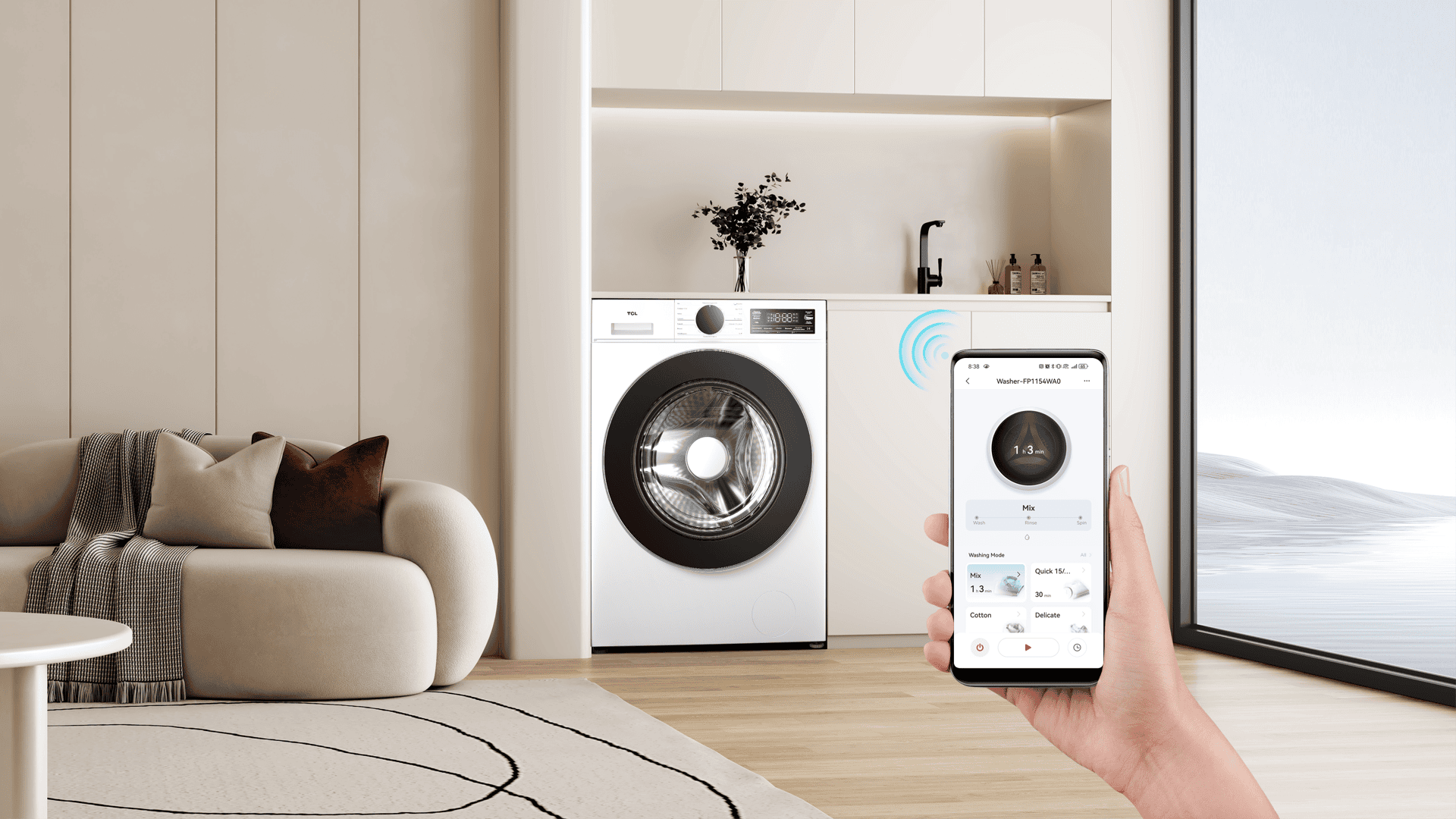 TCL washing machine with digital inverter motor