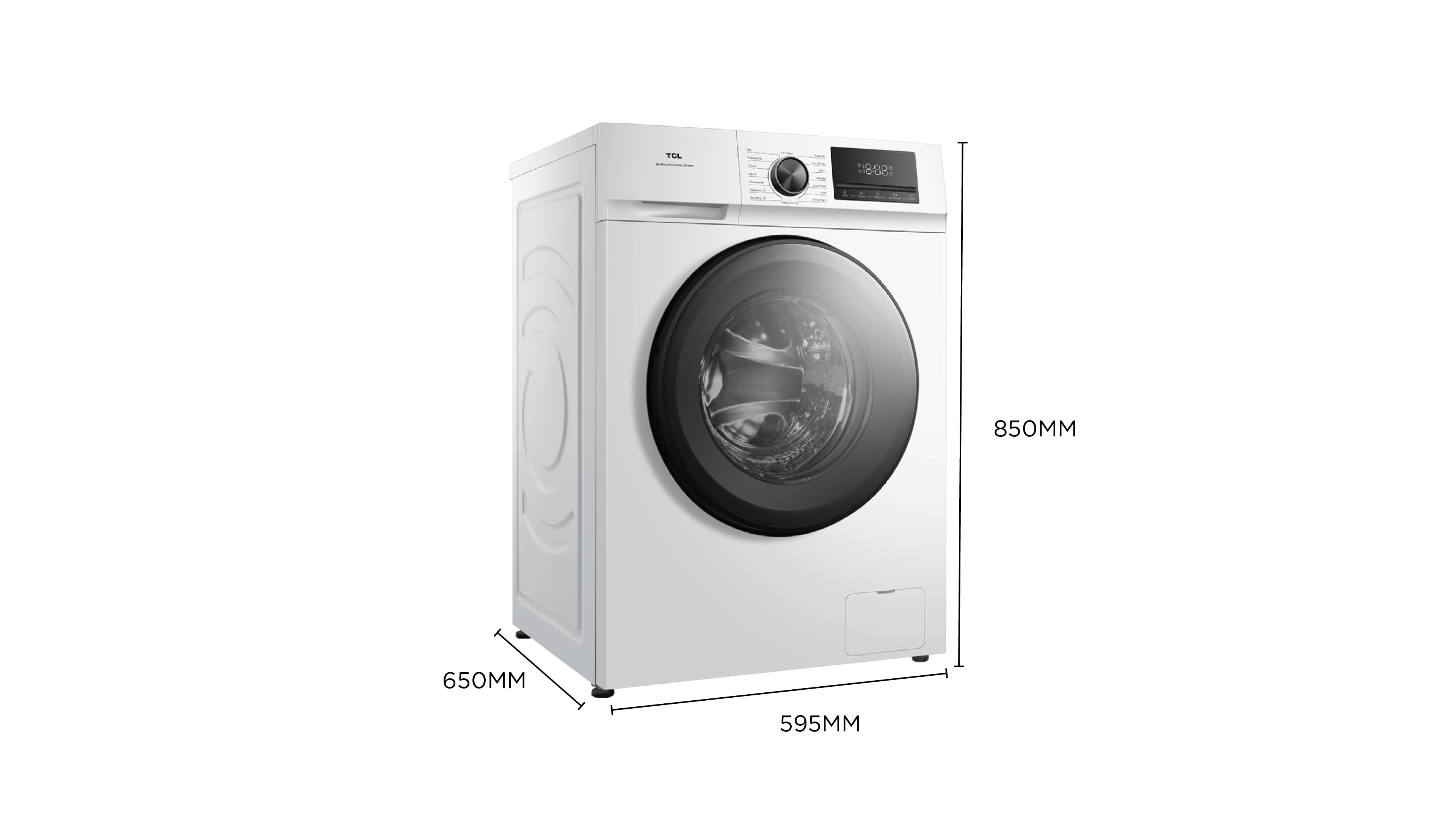 TCL front-loading washing machine‘s dimension