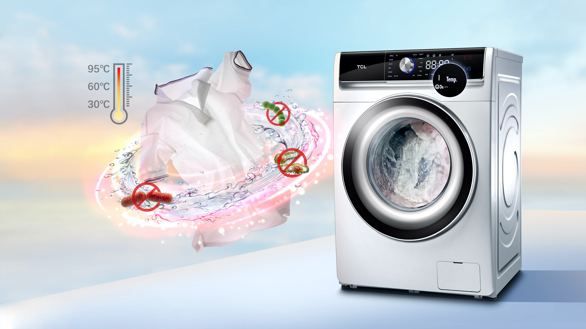 TCL Washing Machine fp0914wd0 95 Degree
