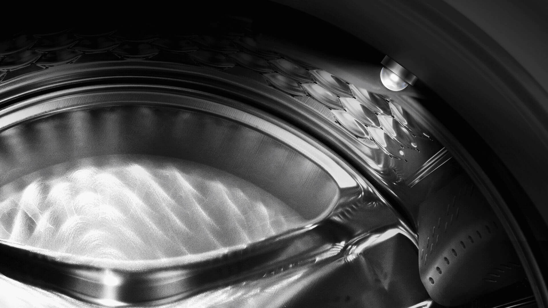 TCL washing machine drum light enhances visibility in the washer