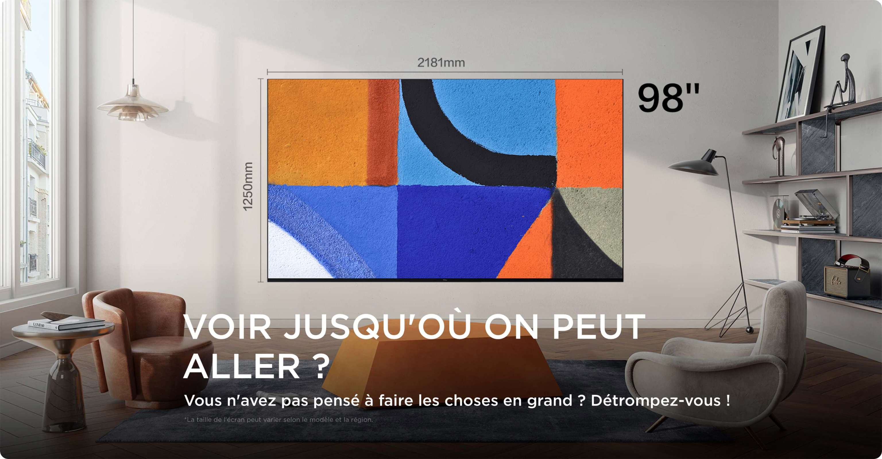 TCL Big TV Screen Size 