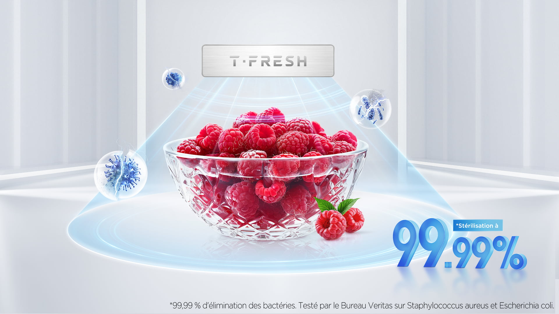 TCL rc456sxe0Réfrigérateur Stérilisation à 99,99 %