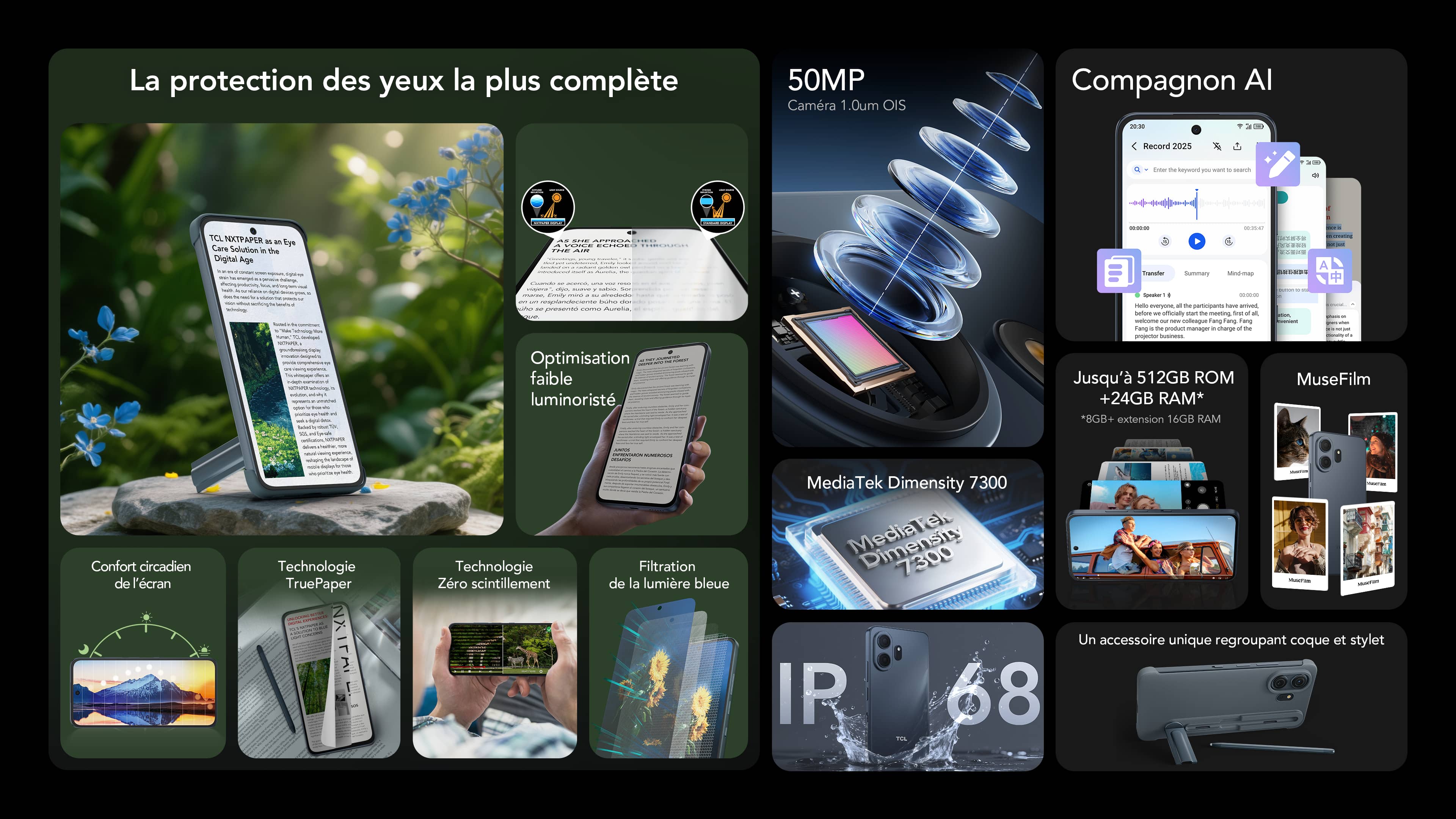 TCL NXTPAPER 70 Pro - 6.9" 120Hz Eye Comfort Smartphone