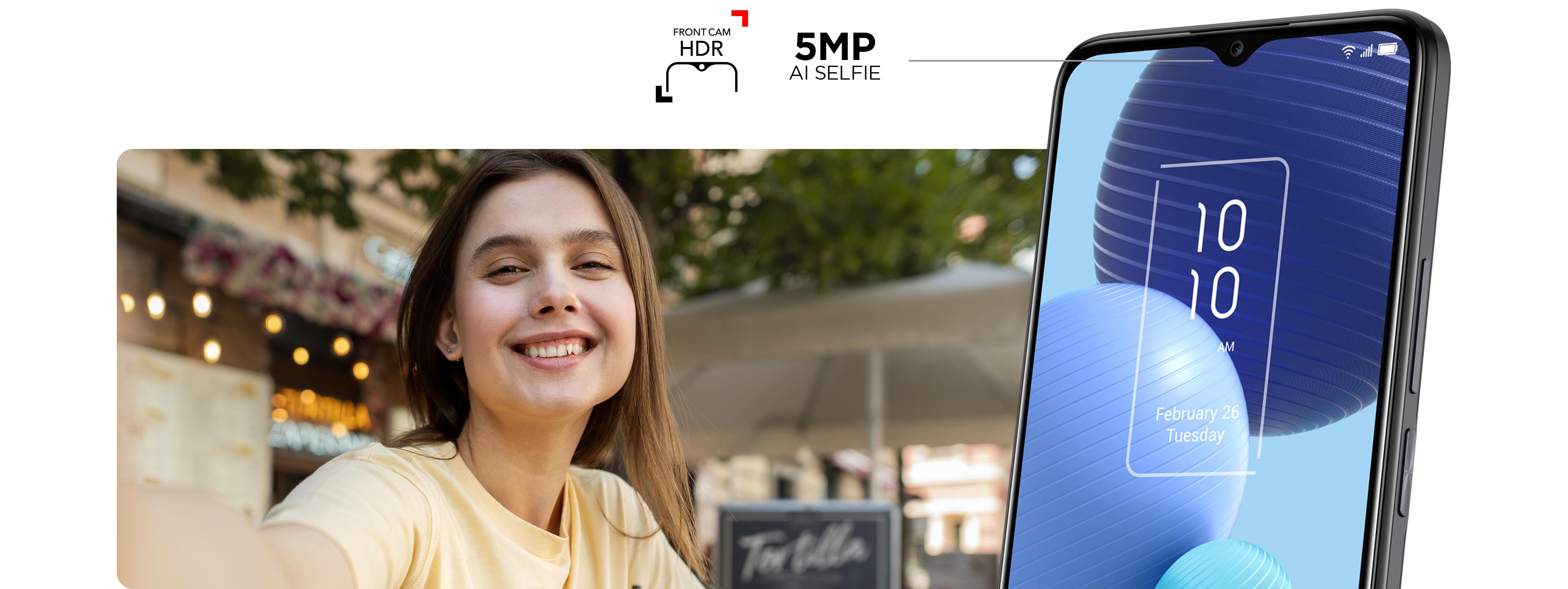 TCL 406 5MP AI-powered Front Lens