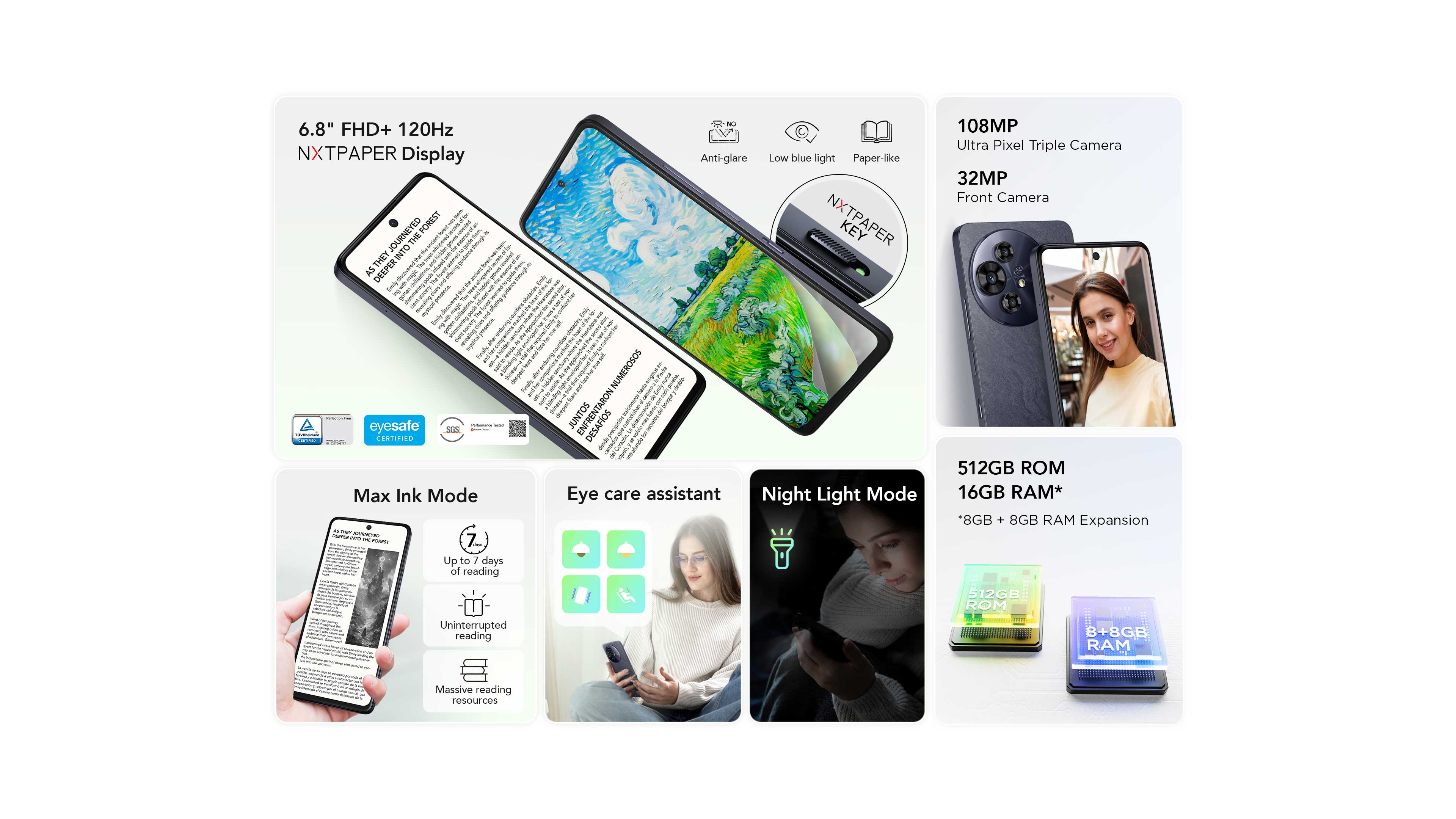 TCL 50 PRO NXTPAPER 5G | Full-color Electronic Paper Display | TCL