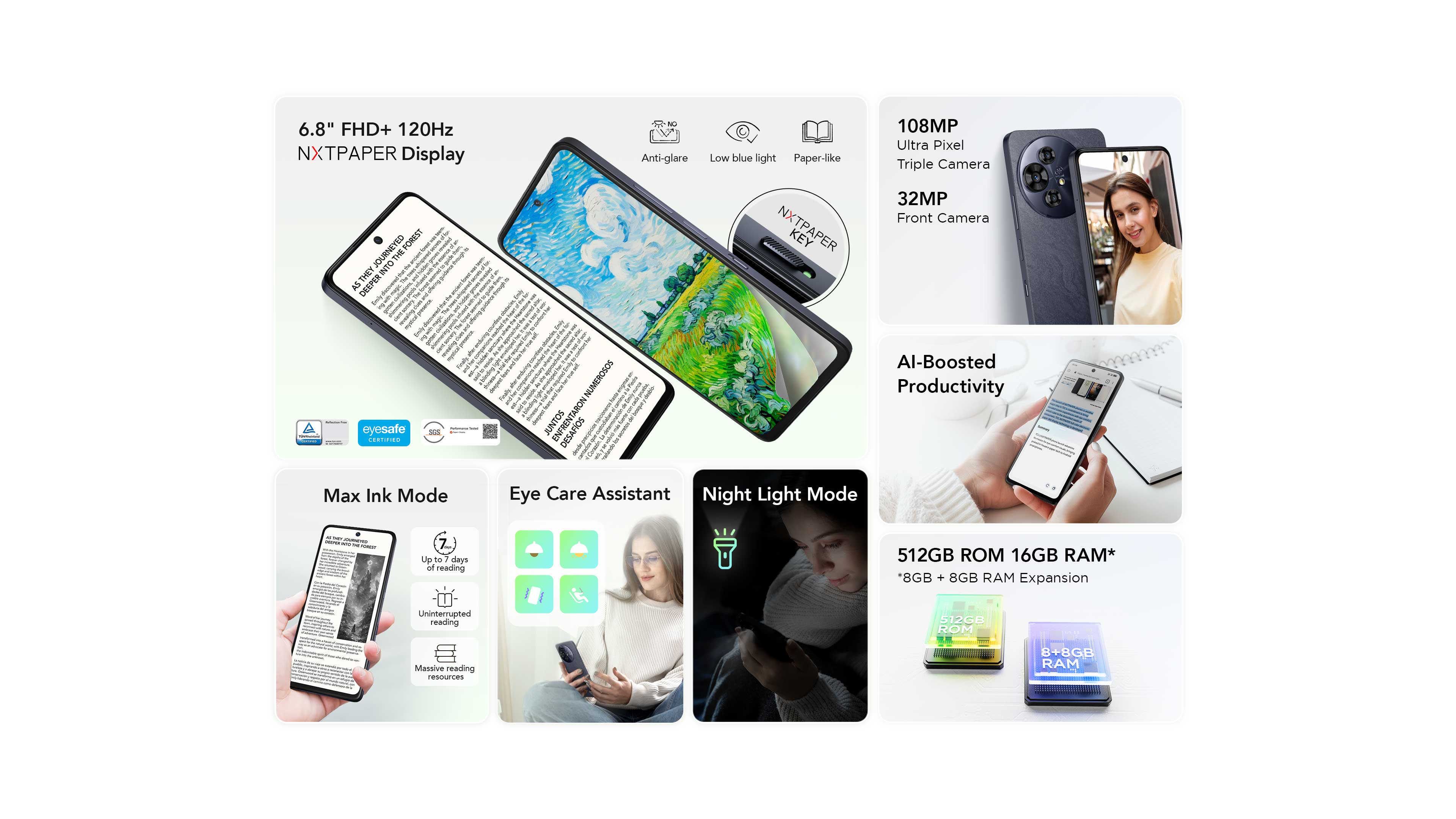 TCL 50 PRO NXTPAPER 5G | Full-color Electronic Paper Display