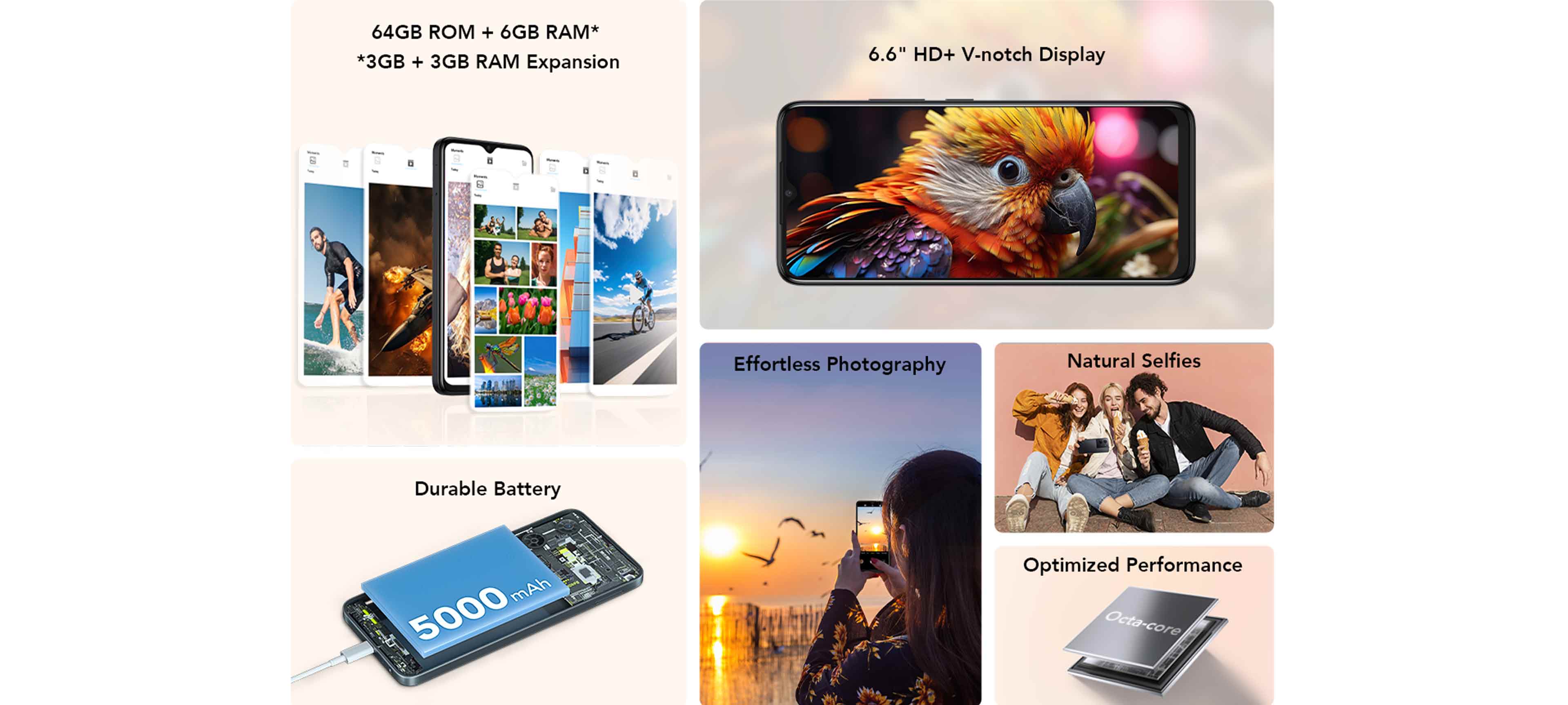 TCL 503 Phone | 6.6-inch HD+ V-notch Display | TCL Global