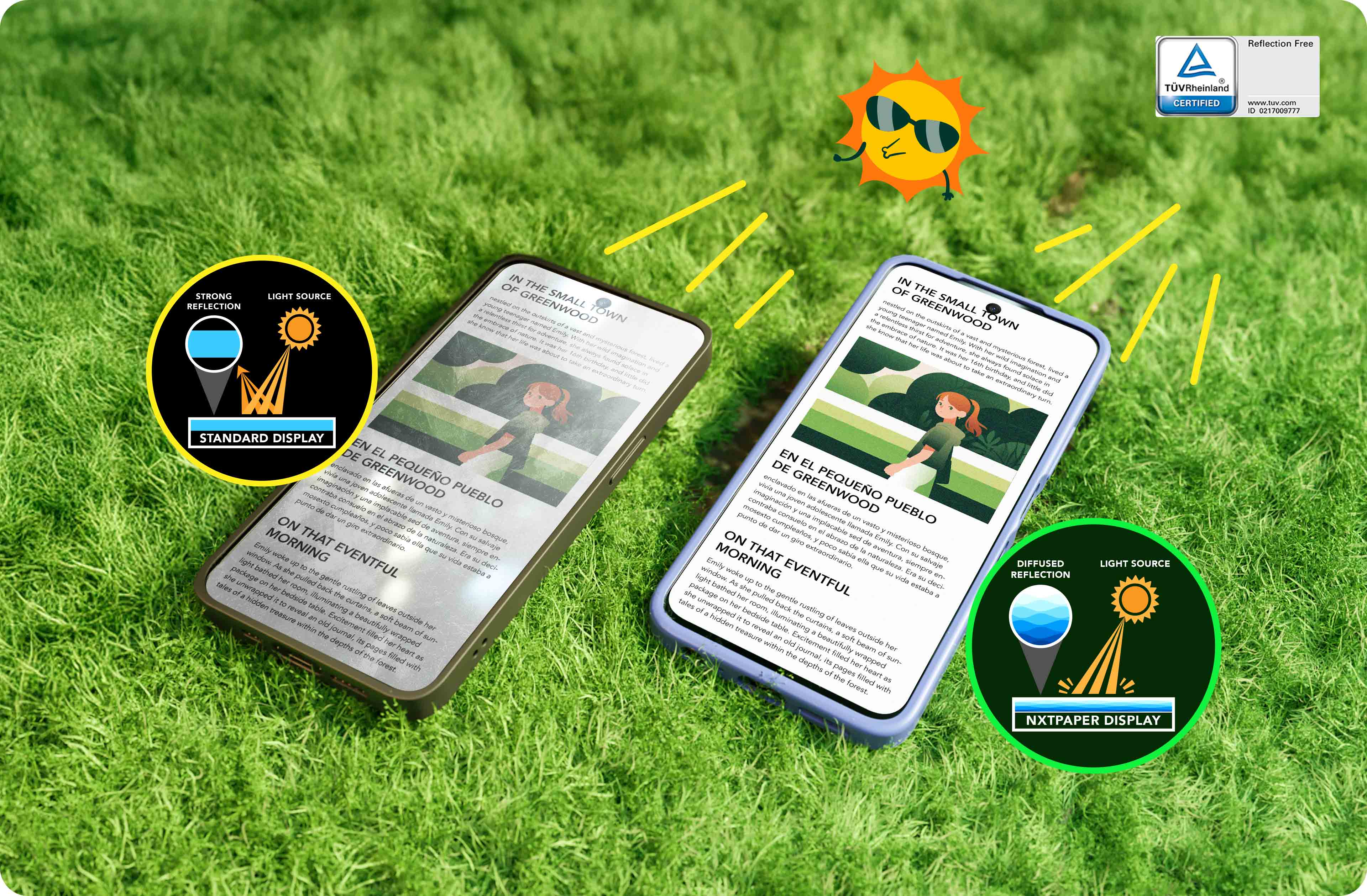 TCL's NXTPAPER 5G Junior - Anti-glare viewing 