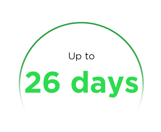 TCL's NXTPAPER 5G Junior Up to 26 Days Standby mode²