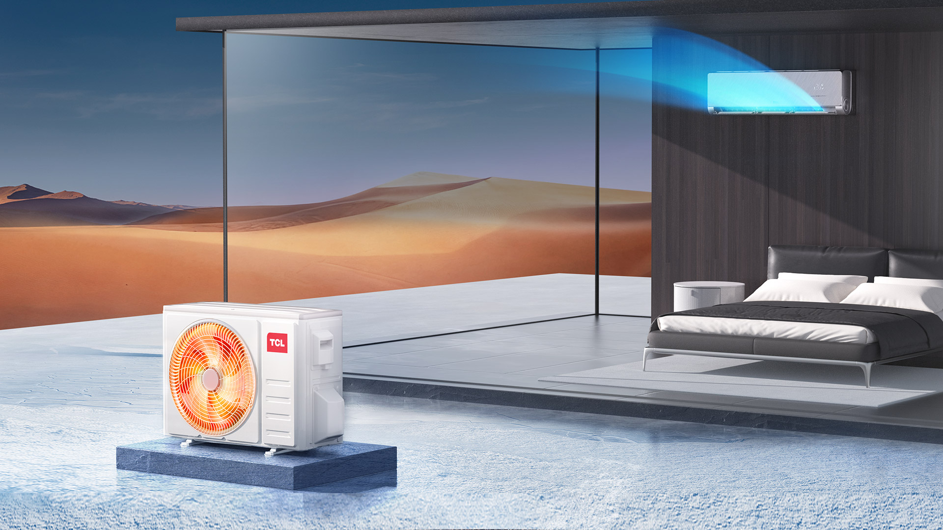 تشغيل مستقر حتى 60 درجة في مكيف TCL SaveIN Nex