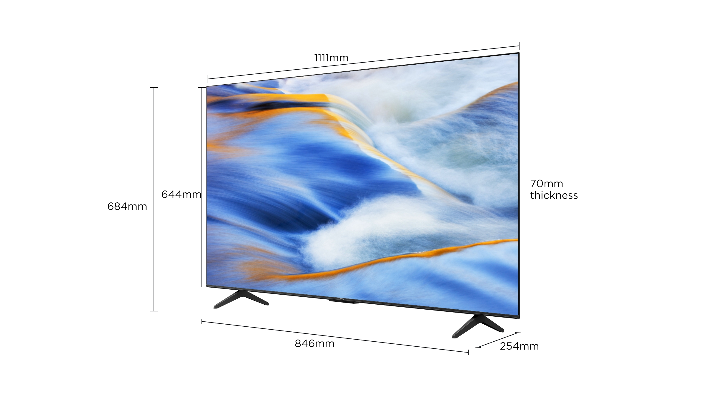 TCL G60K 4K HDR TV Screen Size 50