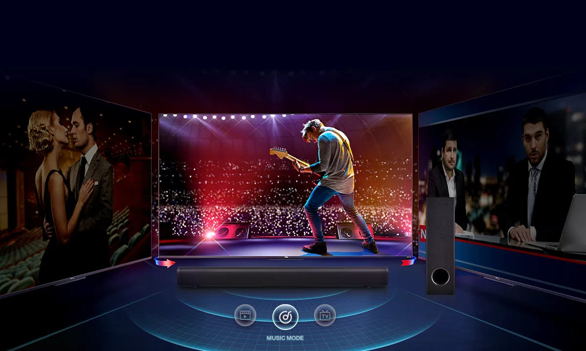 Specialised sound Music Mode.jpg?t=1693461331802&w=1200&webp=true&dpr=1 TCL 2.1CH Soundbar with Wireless Subwoofer (S332W) TCL S332W 2.1ch Home Theater Soundbar