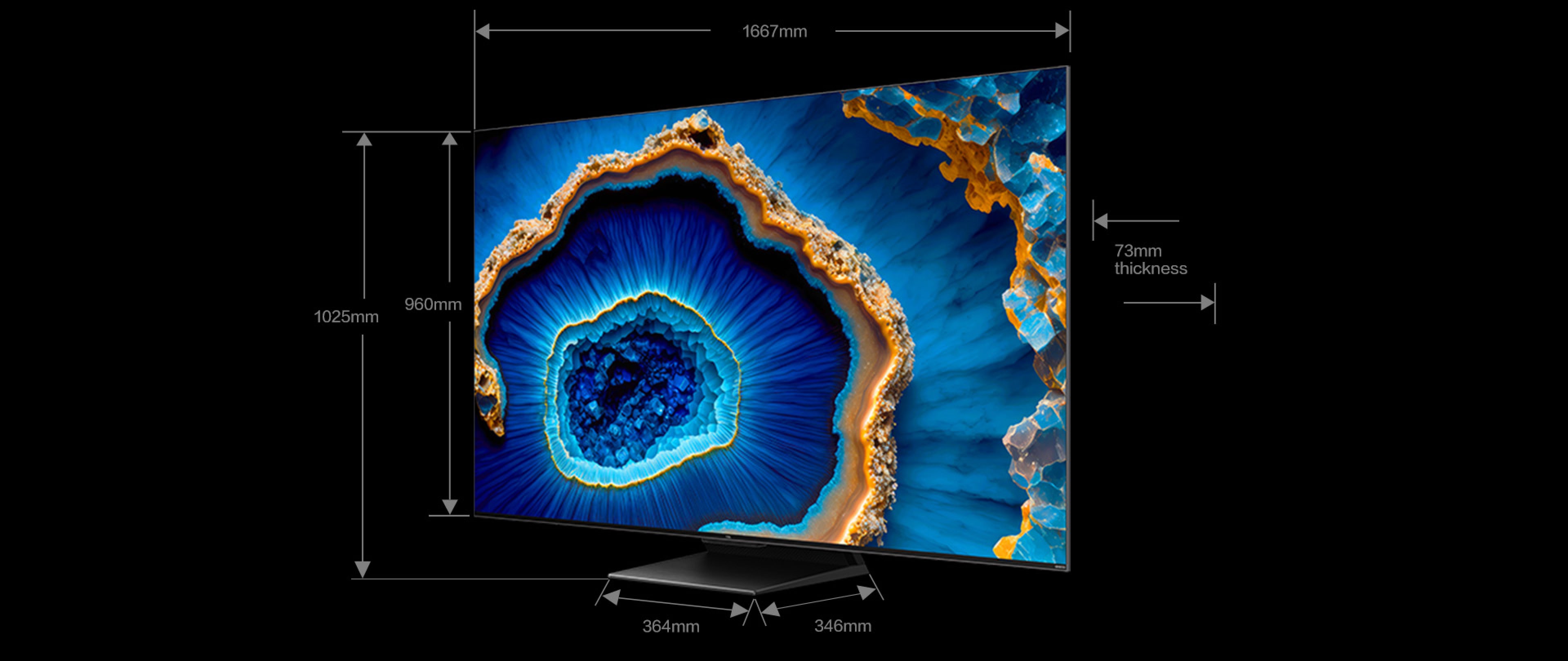 TCL C755 QD-Mini LED 4K TV 75''size