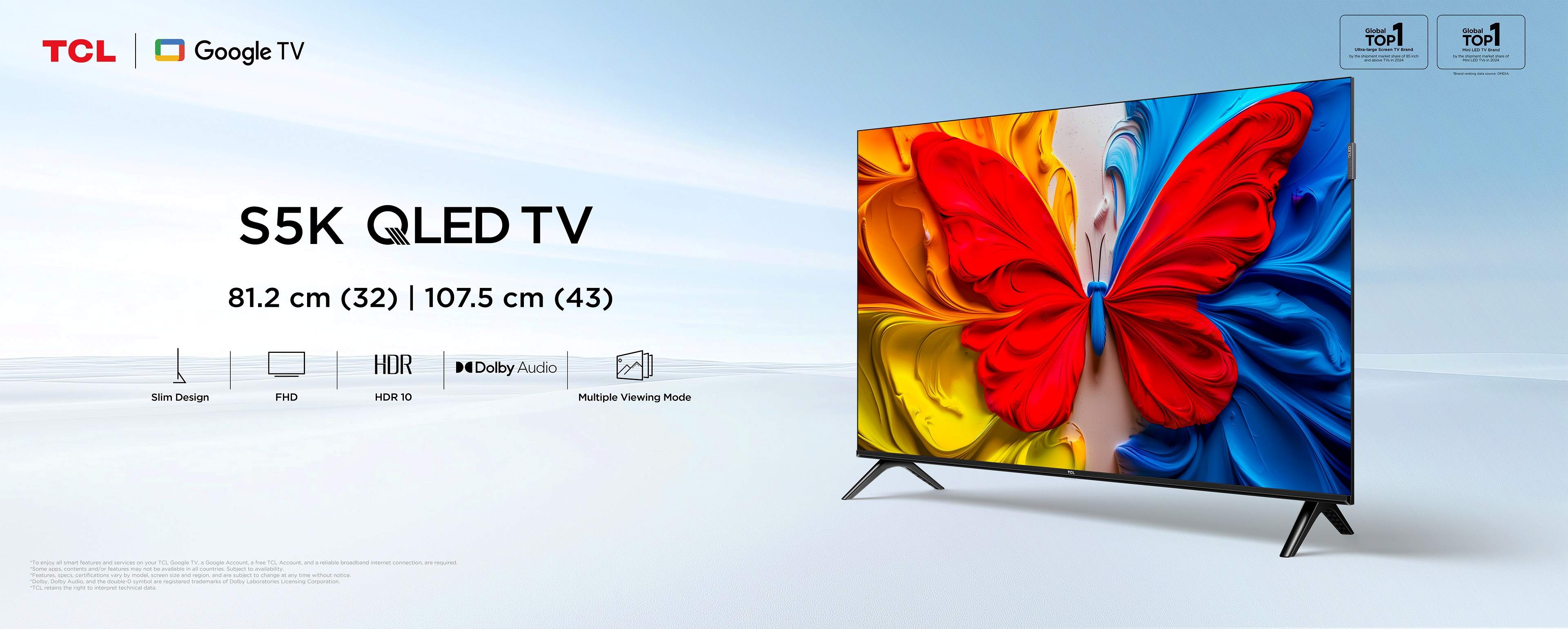 TCL S5K 32 INCH QLED TV