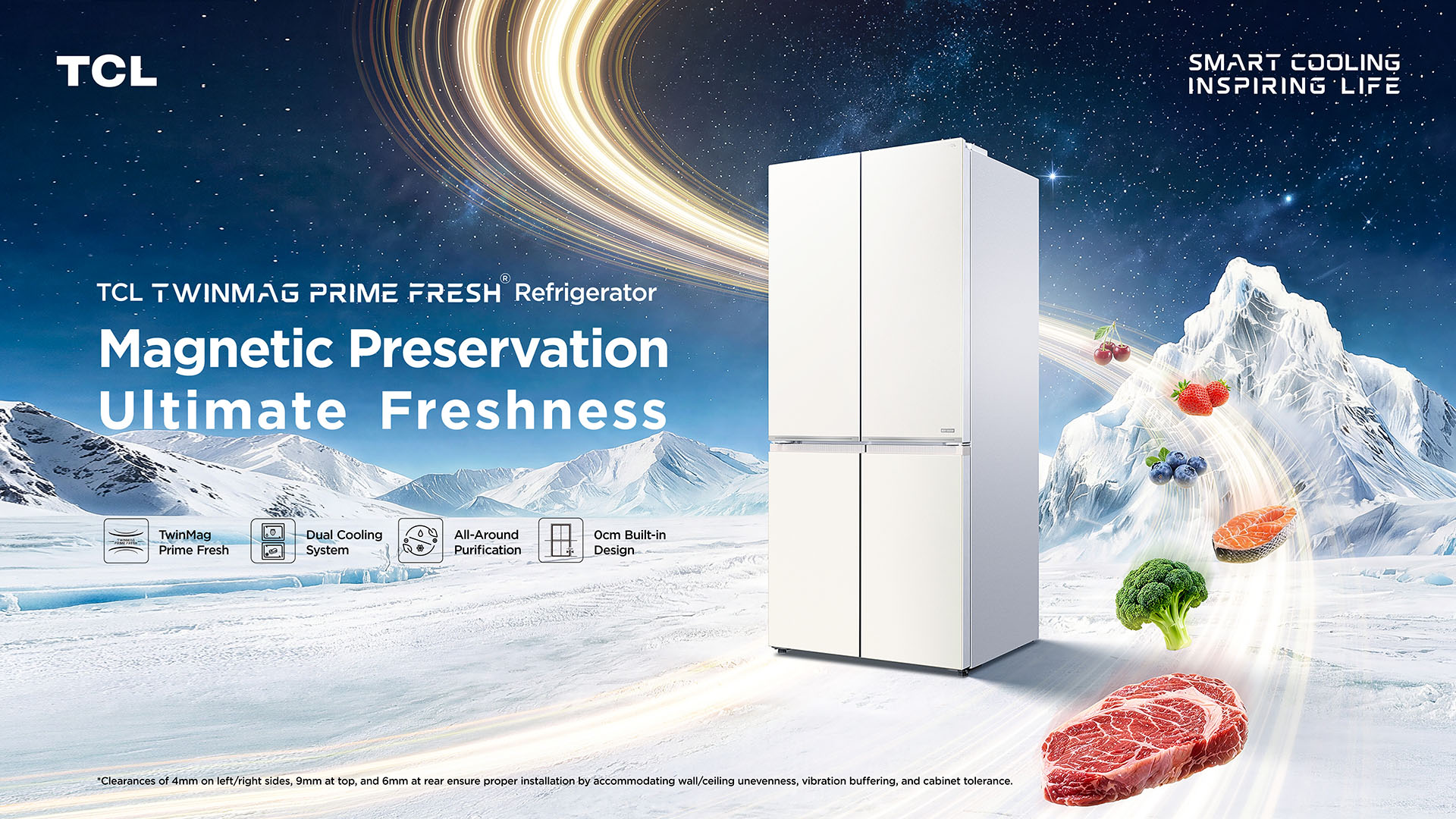 TCL Twinmag Prime Fresh Refrigerator C508CD