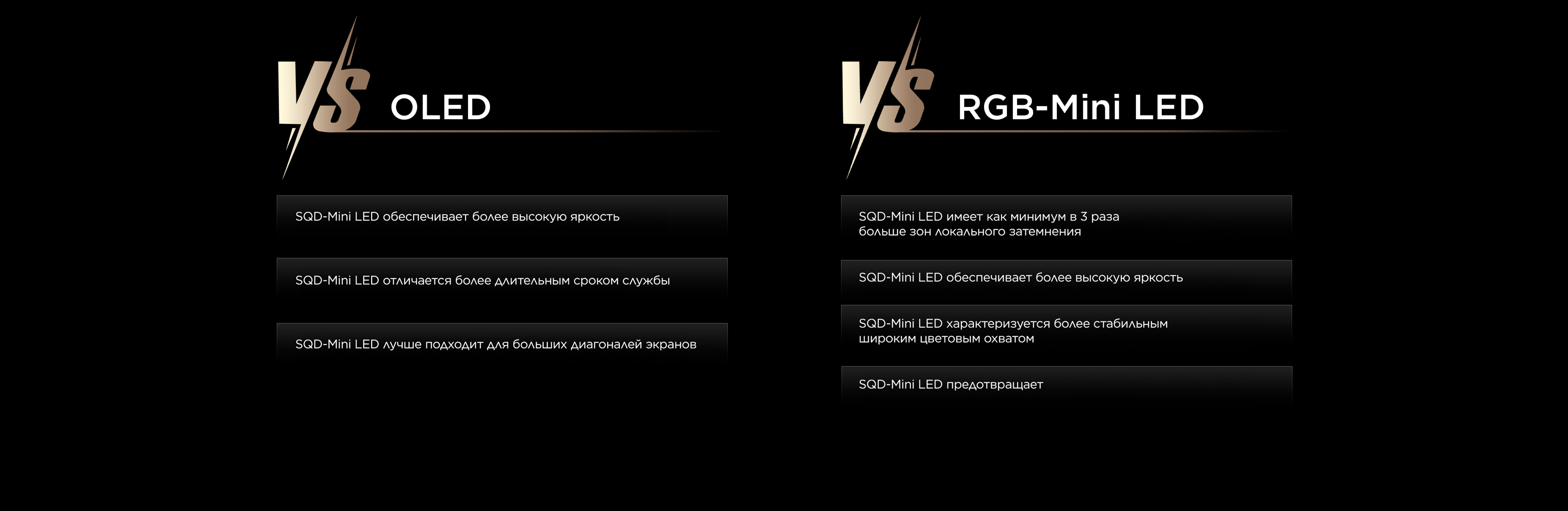 SQD-Mini LED VS OLED VS RGB-Mini LED