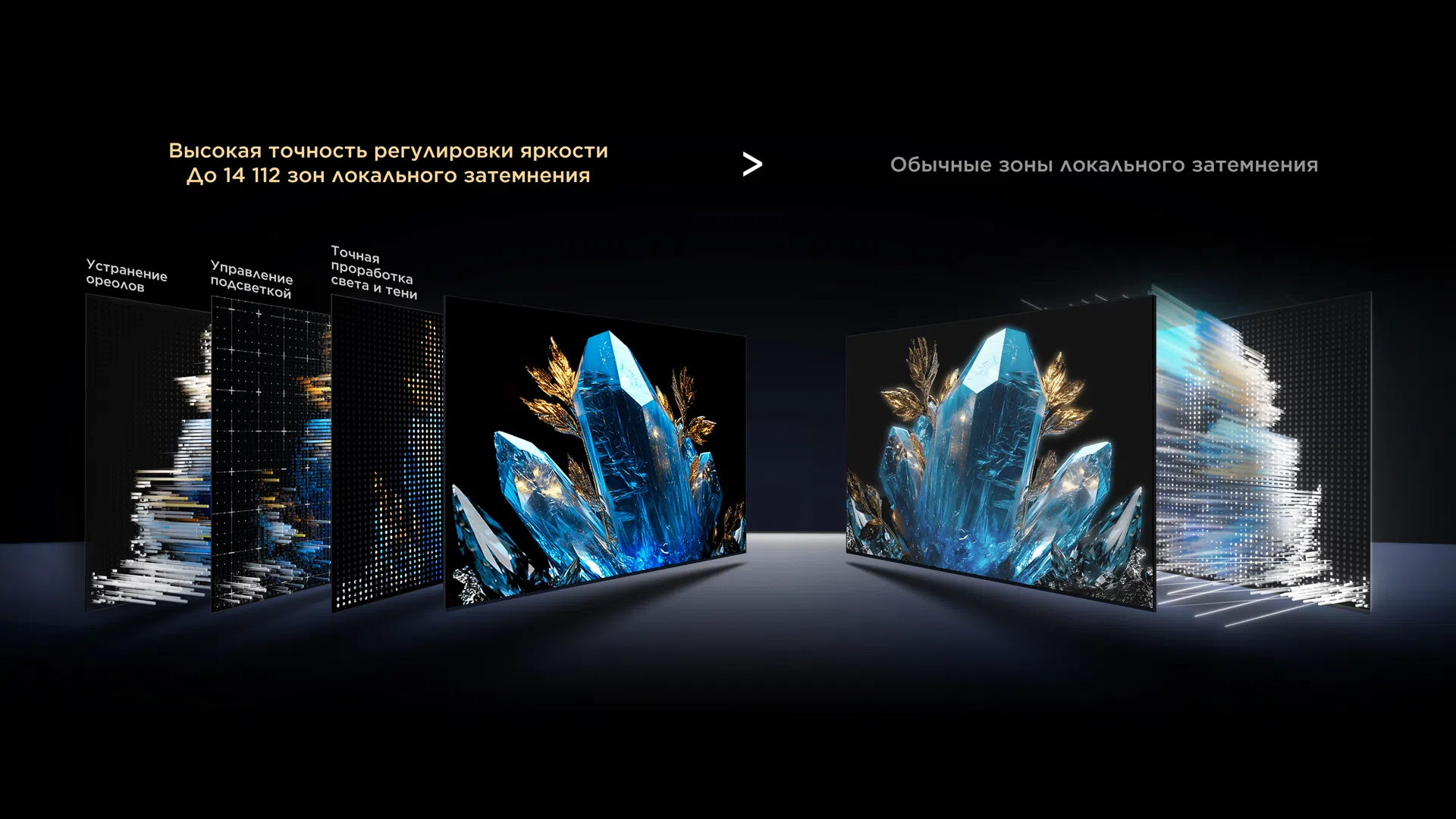 Precise Dimming Series Up to 14112 Zones vs. conventional zones