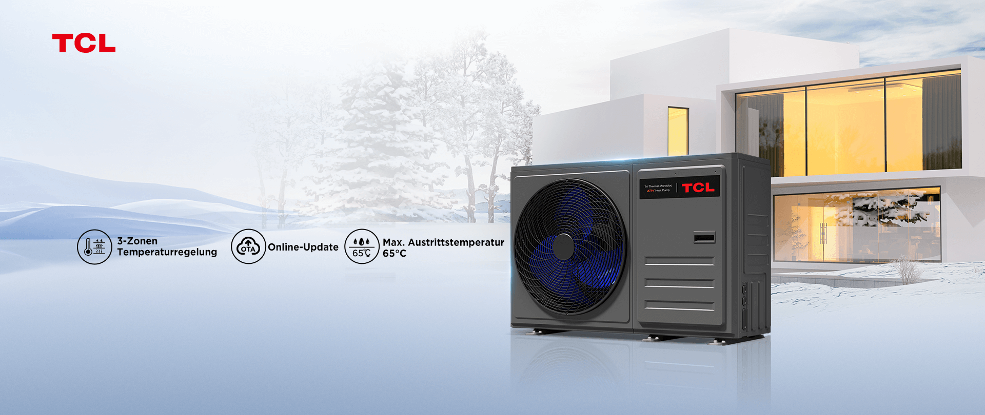 R32 Tri-thermische<br>ATW-Wärmepumpe