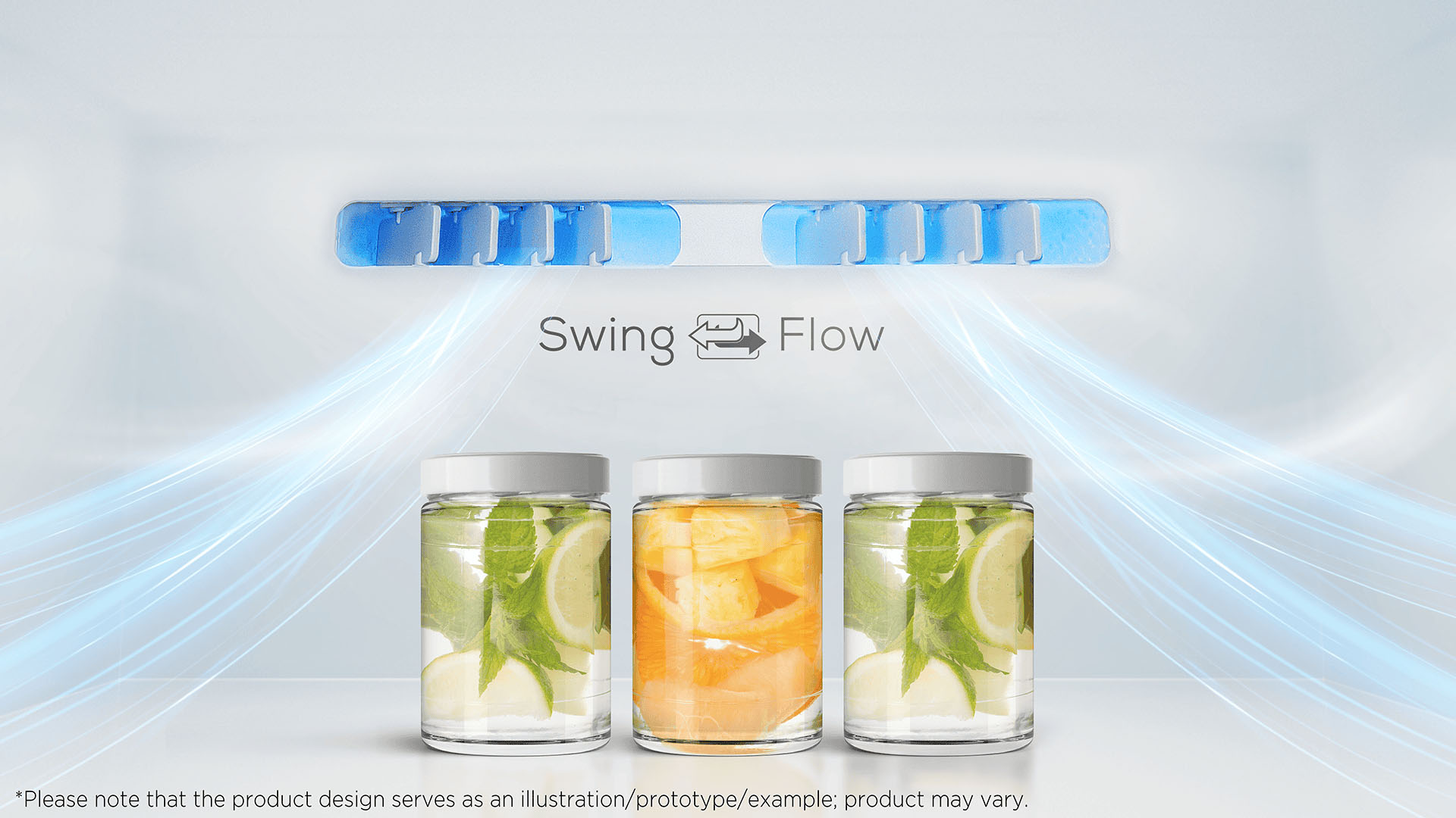 Swing Flow: Enhanced cooling system to keep food fresher and longer